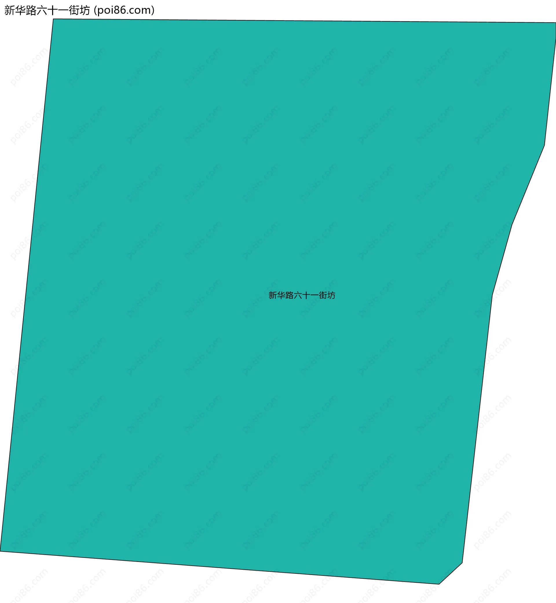 新华路六十一街坊边界地图