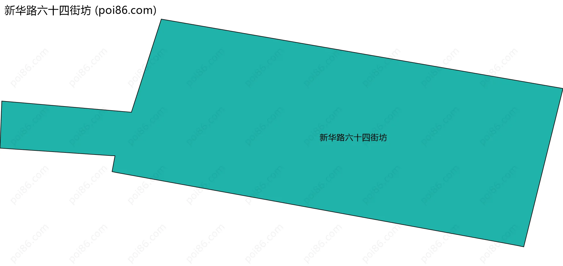 新华路六十四街坊边界地图