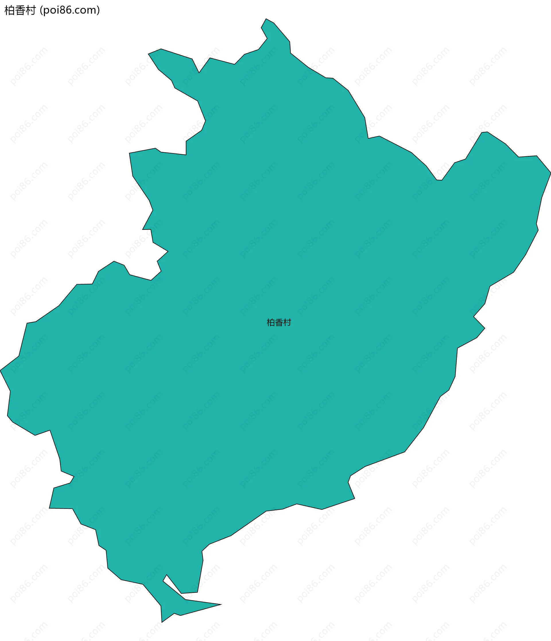 柏香村边界地图