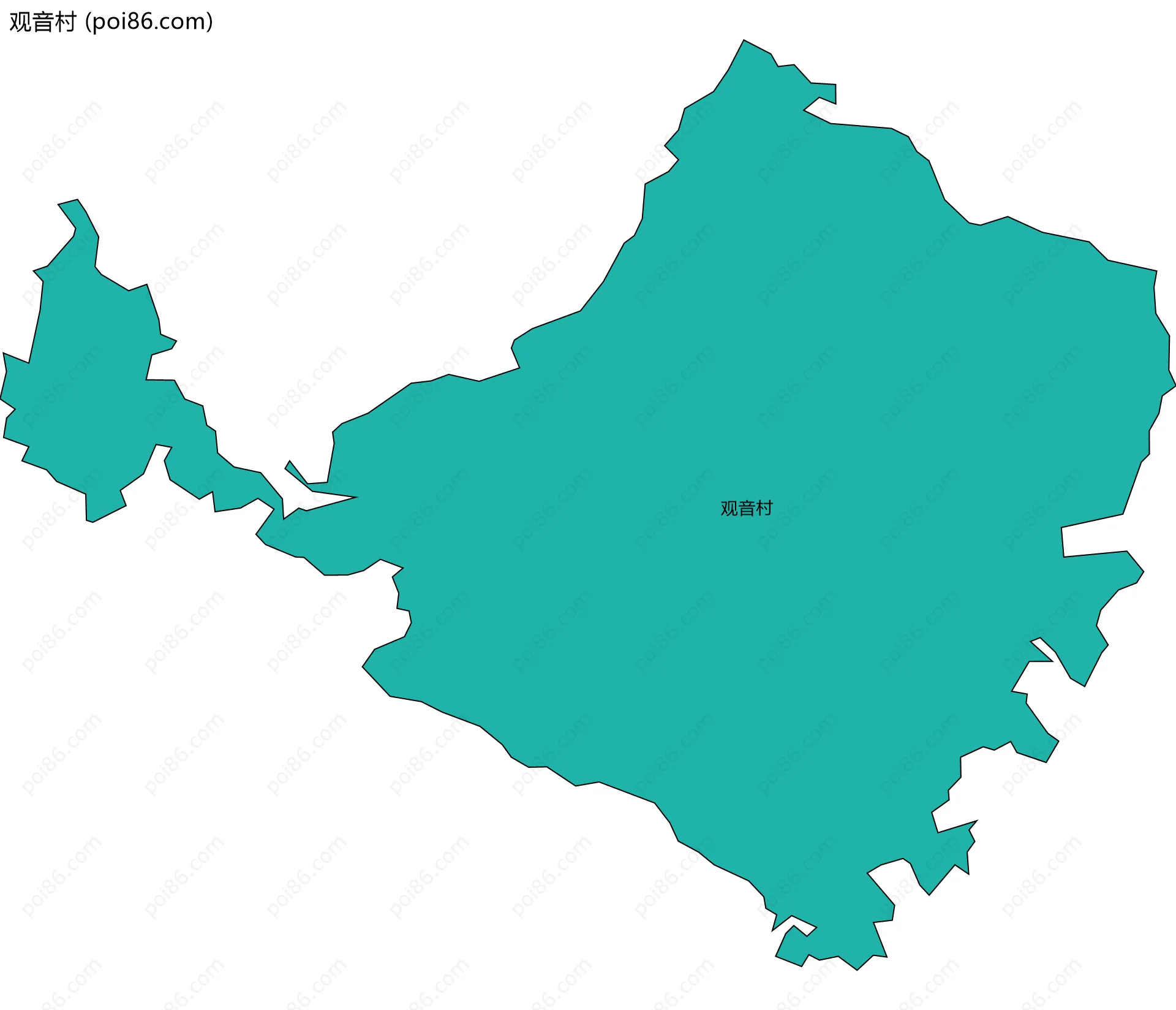 观音村边界地图