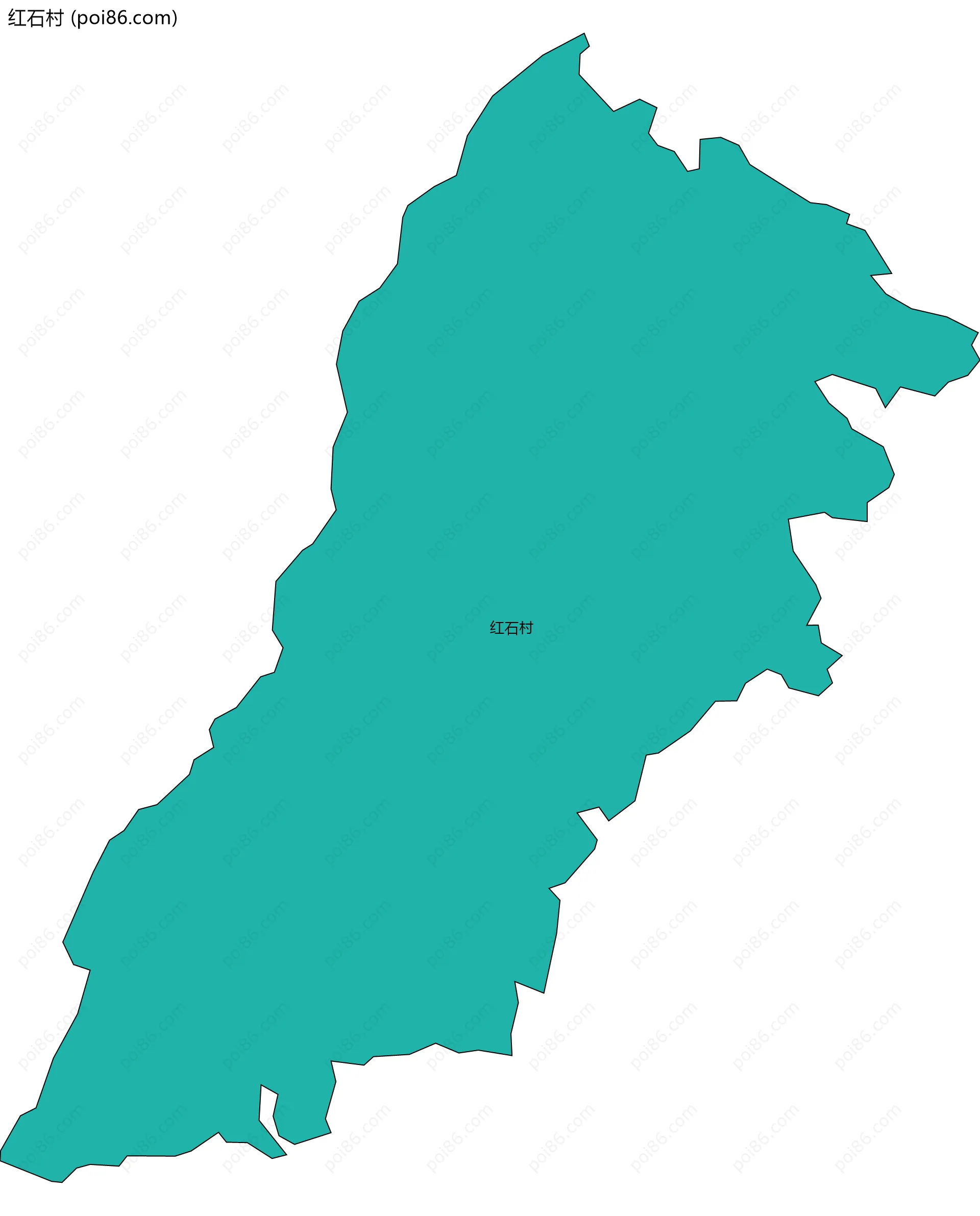 红石村边界地图