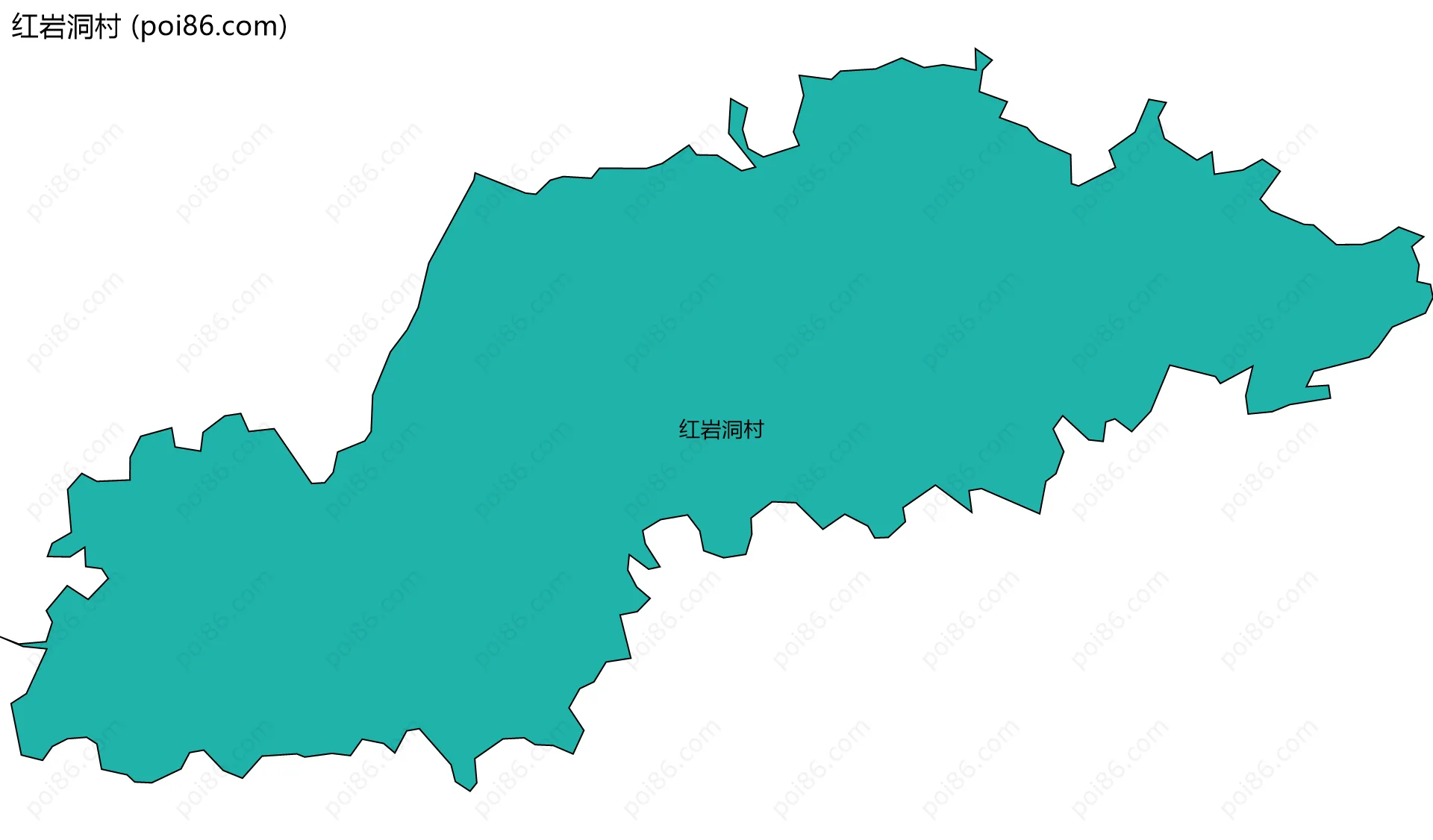 红岩洞村边界地图