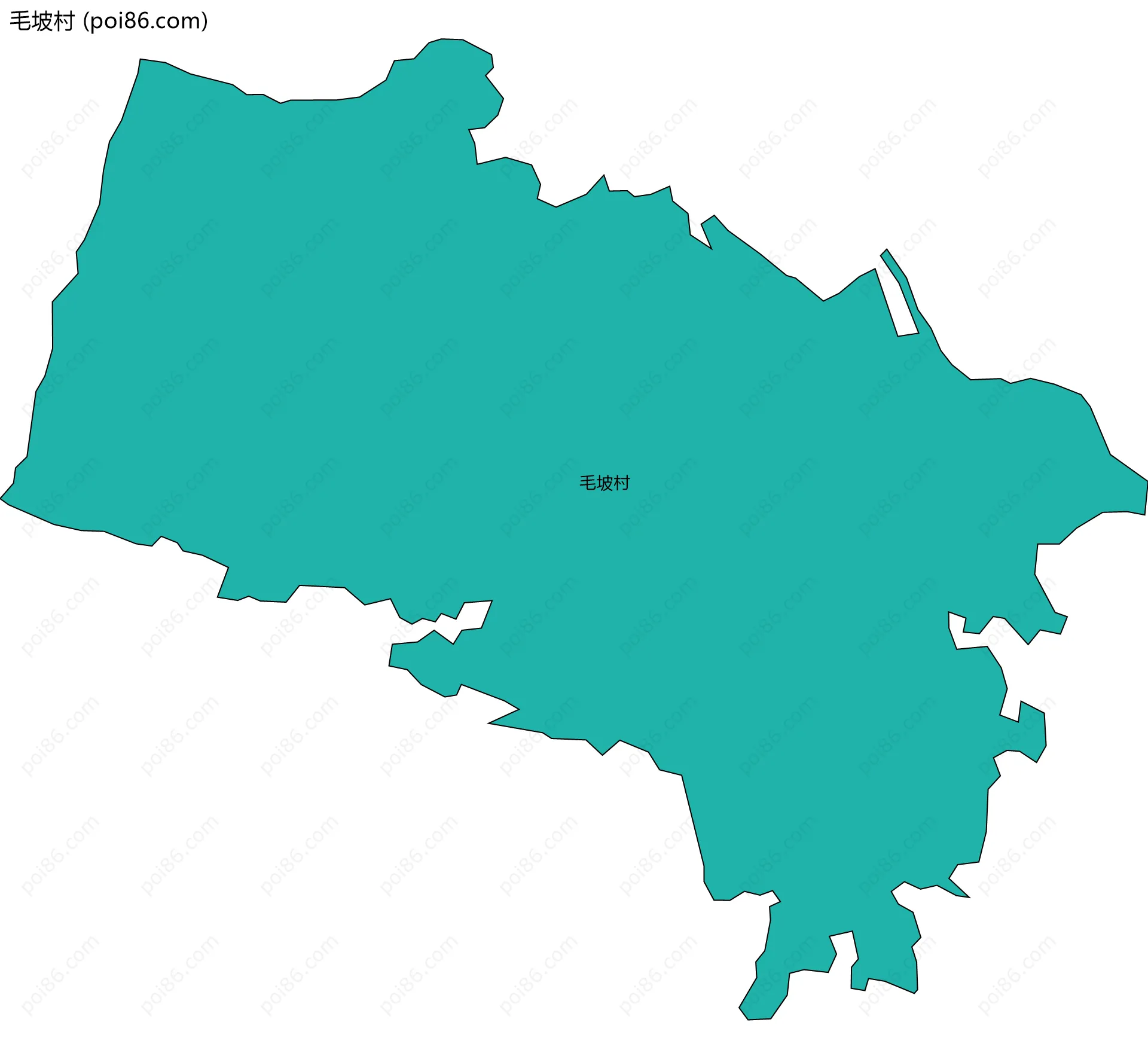 毛坡村边界地图