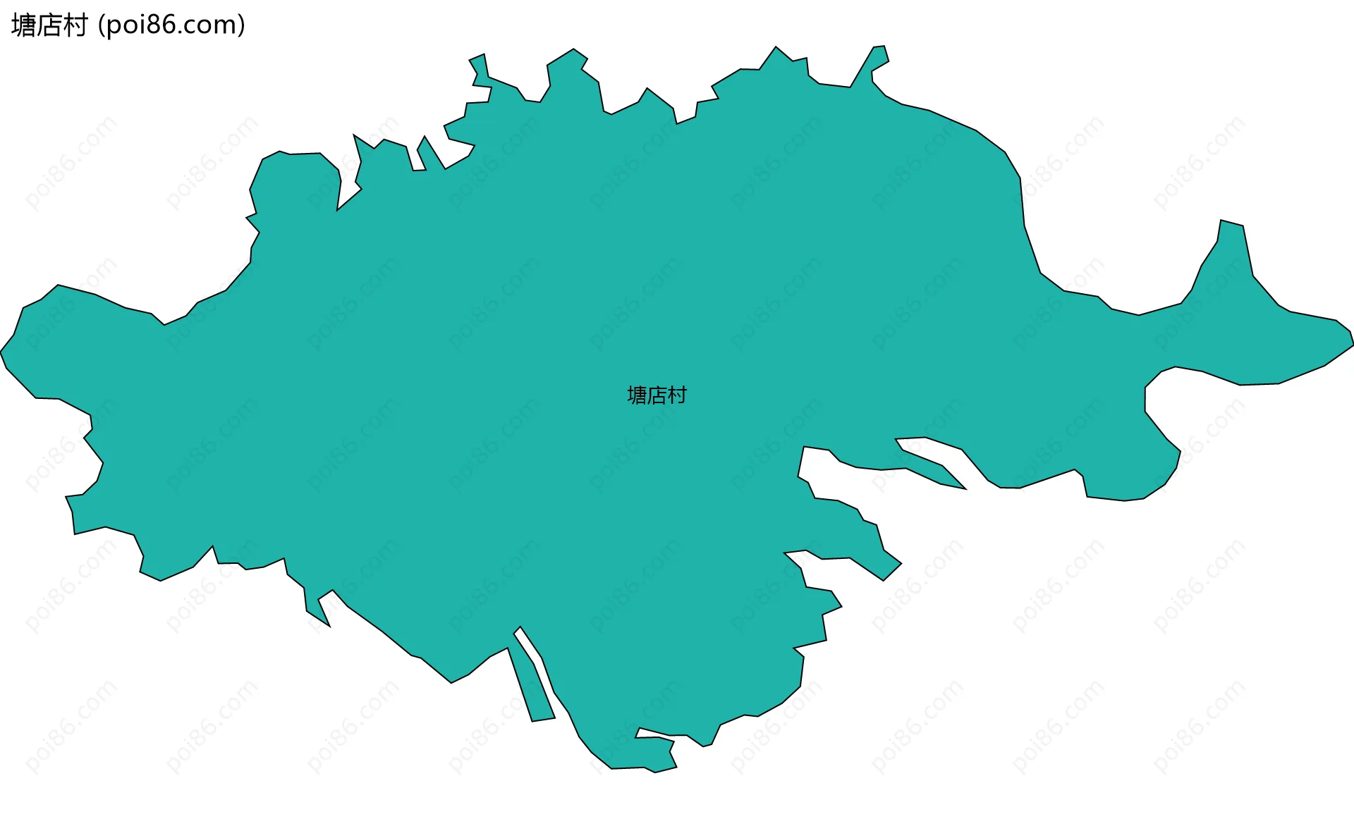 塘店村边界地图