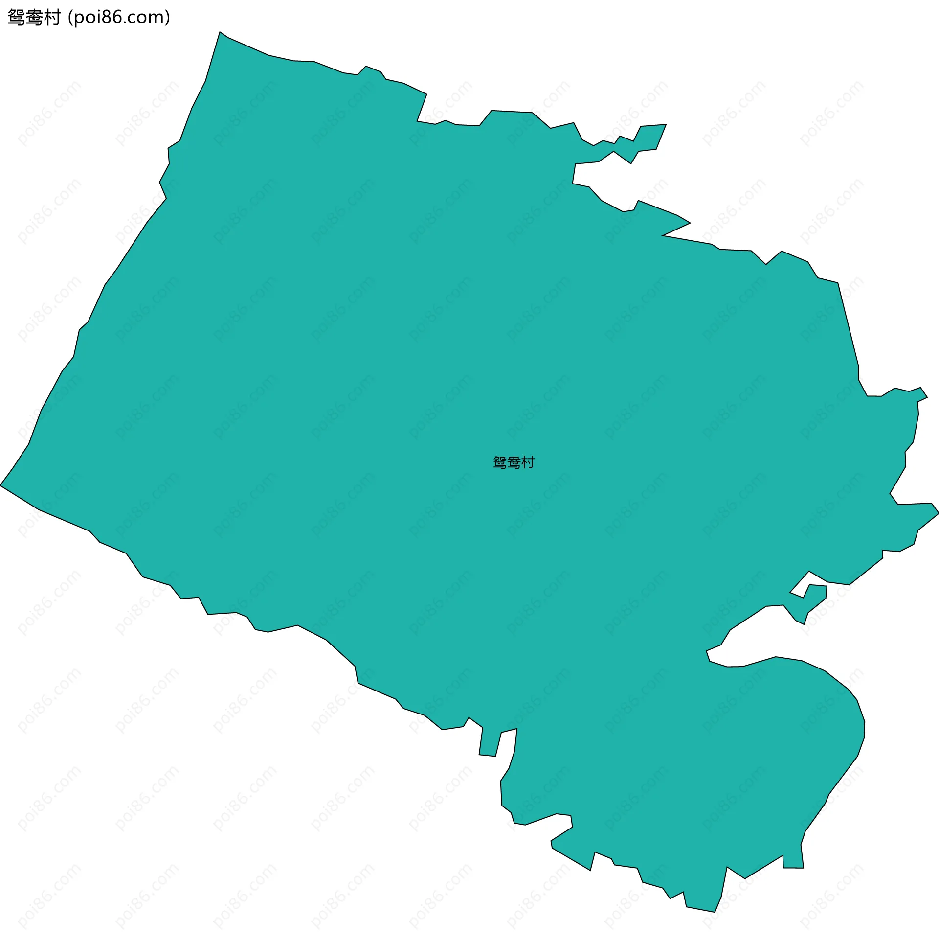 鸳鸯村边界地图