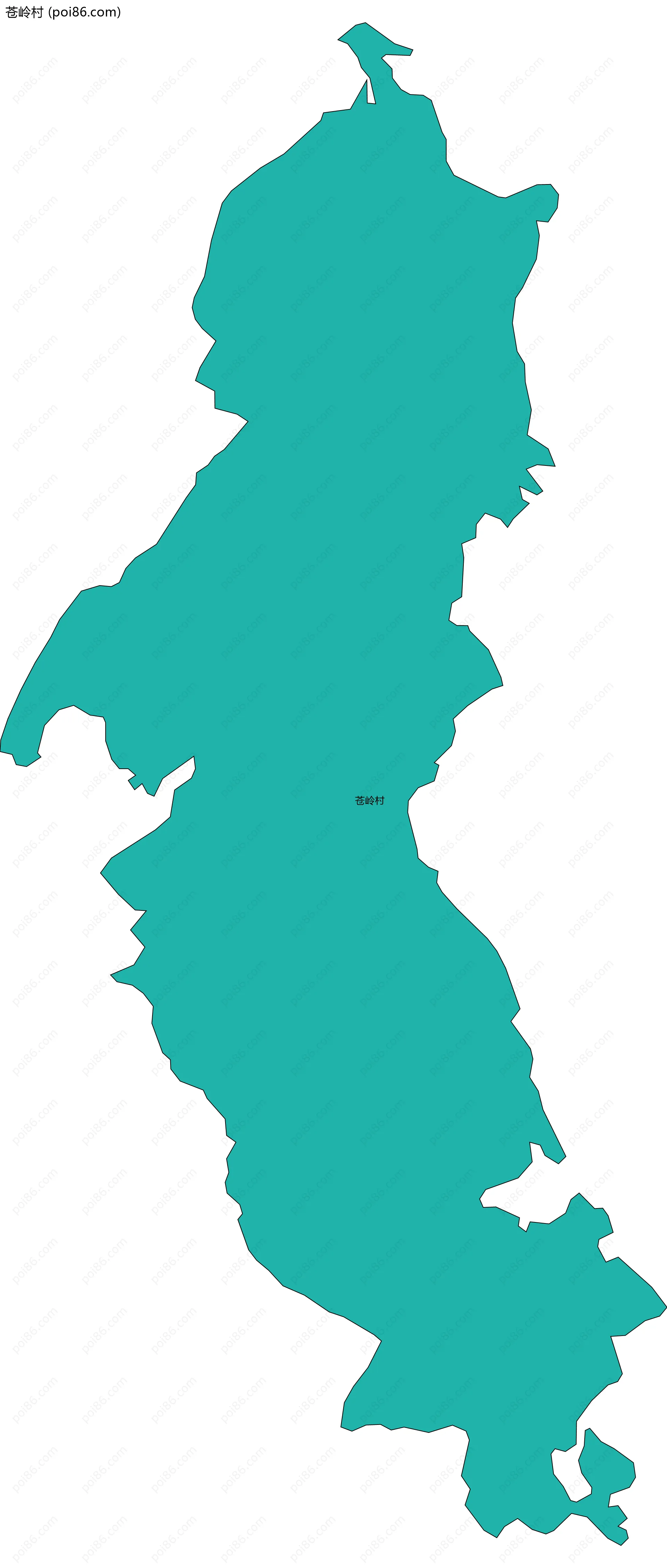 苍岭村边界地图