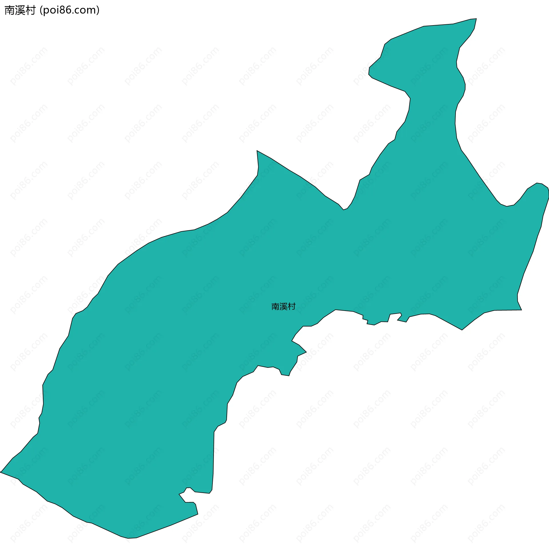 南溪村边界地图