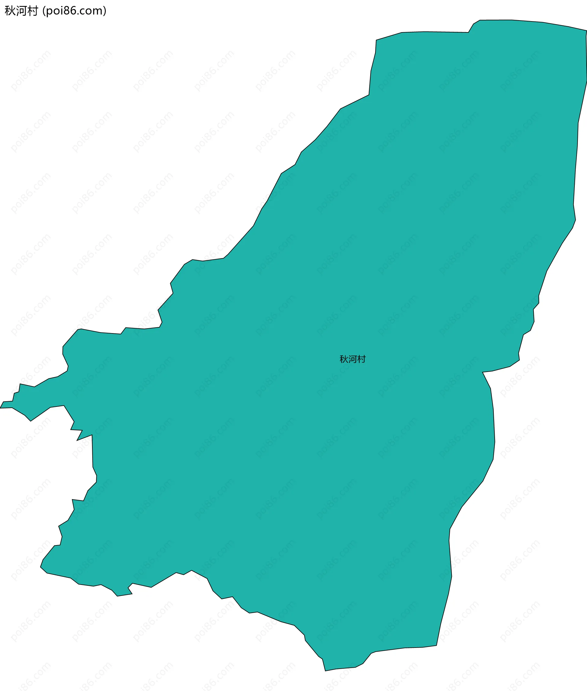 秋河村边界地图