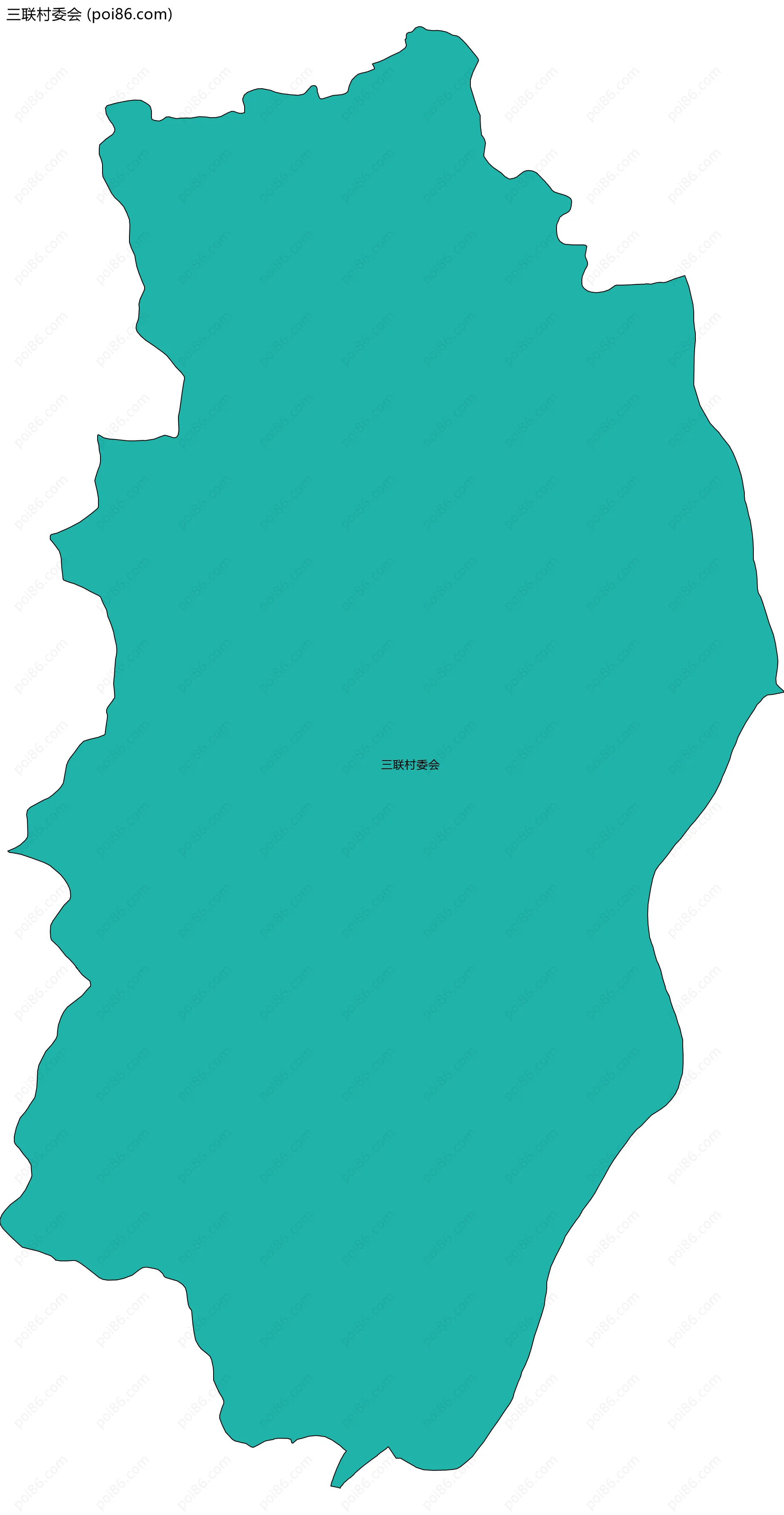 三联村委会边界地图