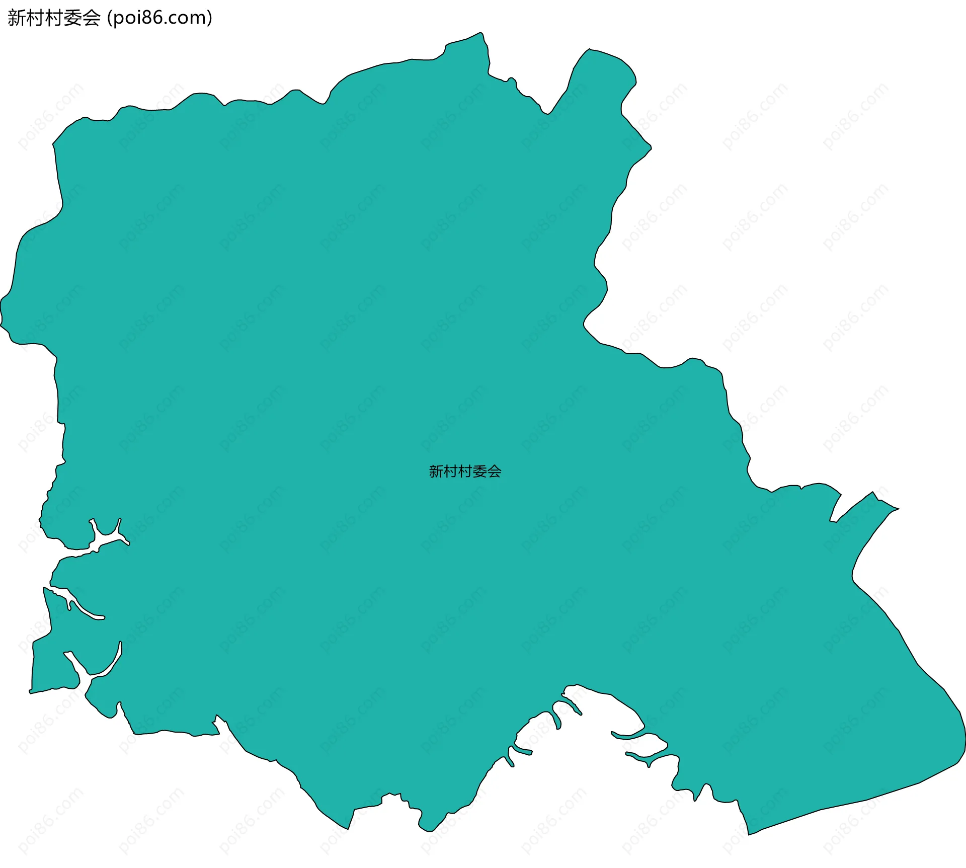 新村村委会边界地图