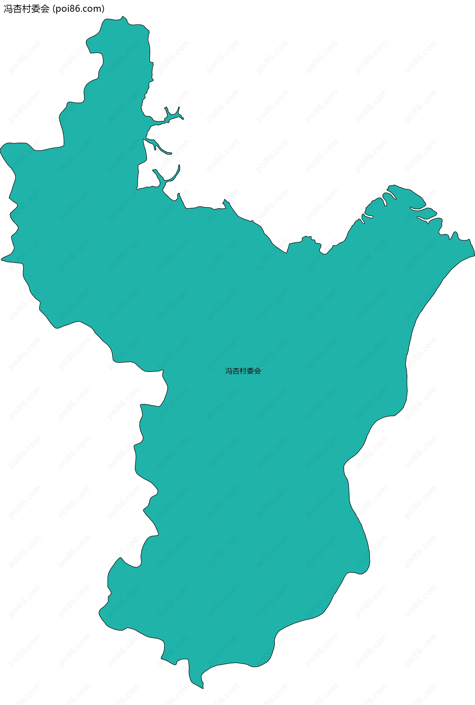 冯杏村委会边界地图