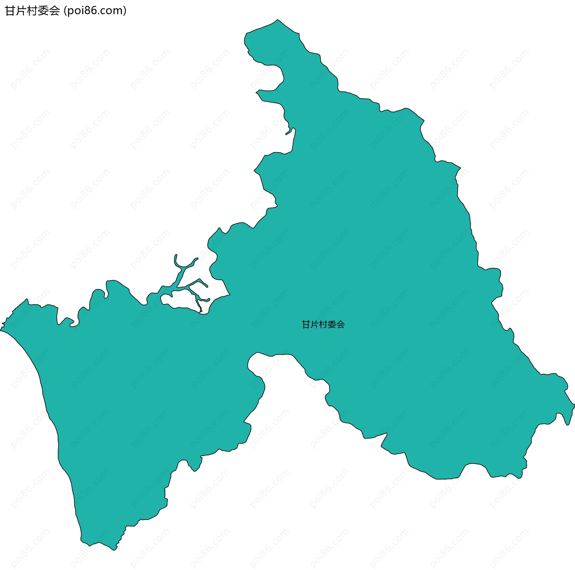 甘片村委会边界地图