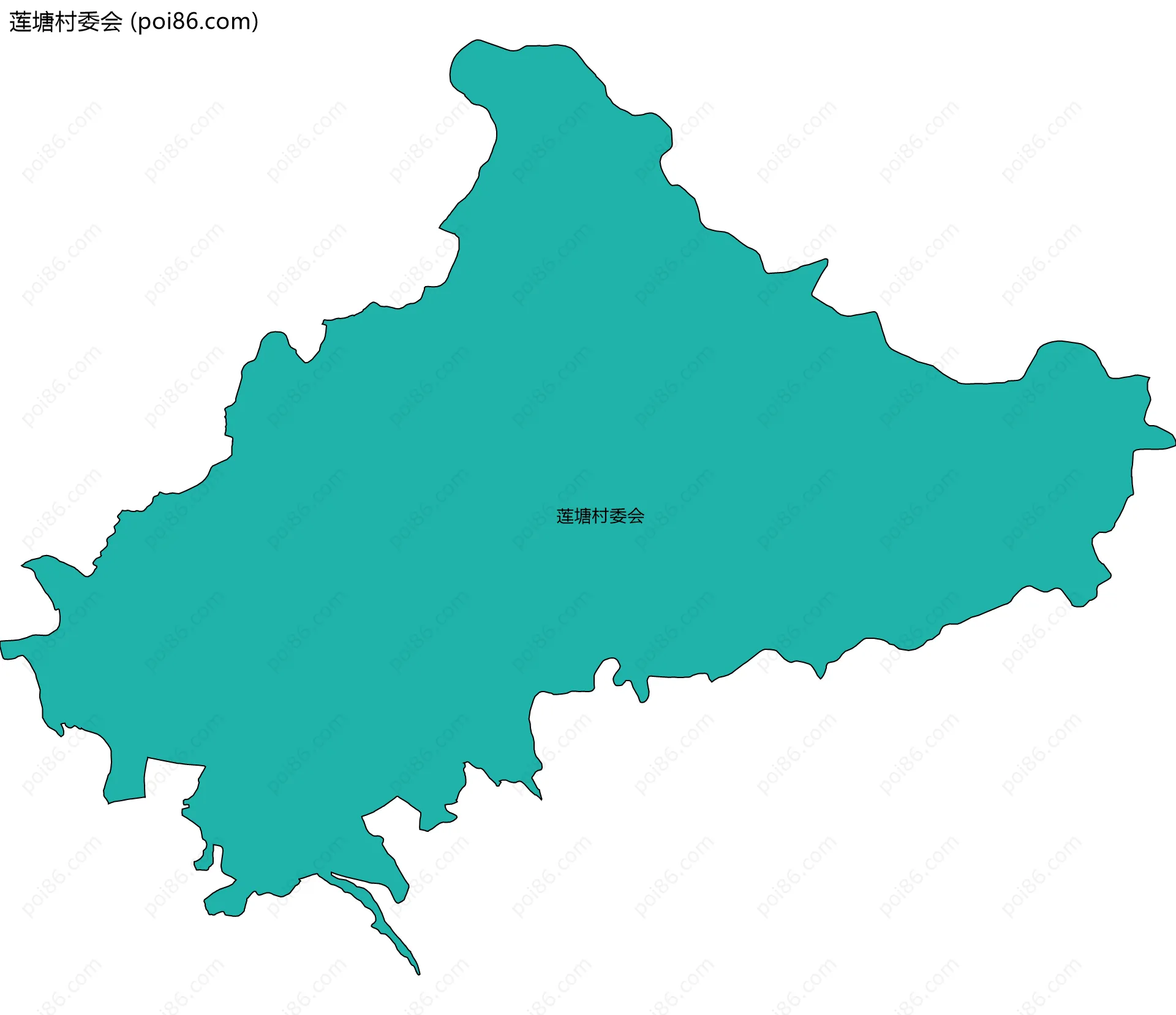 莲塘村委会边界地图