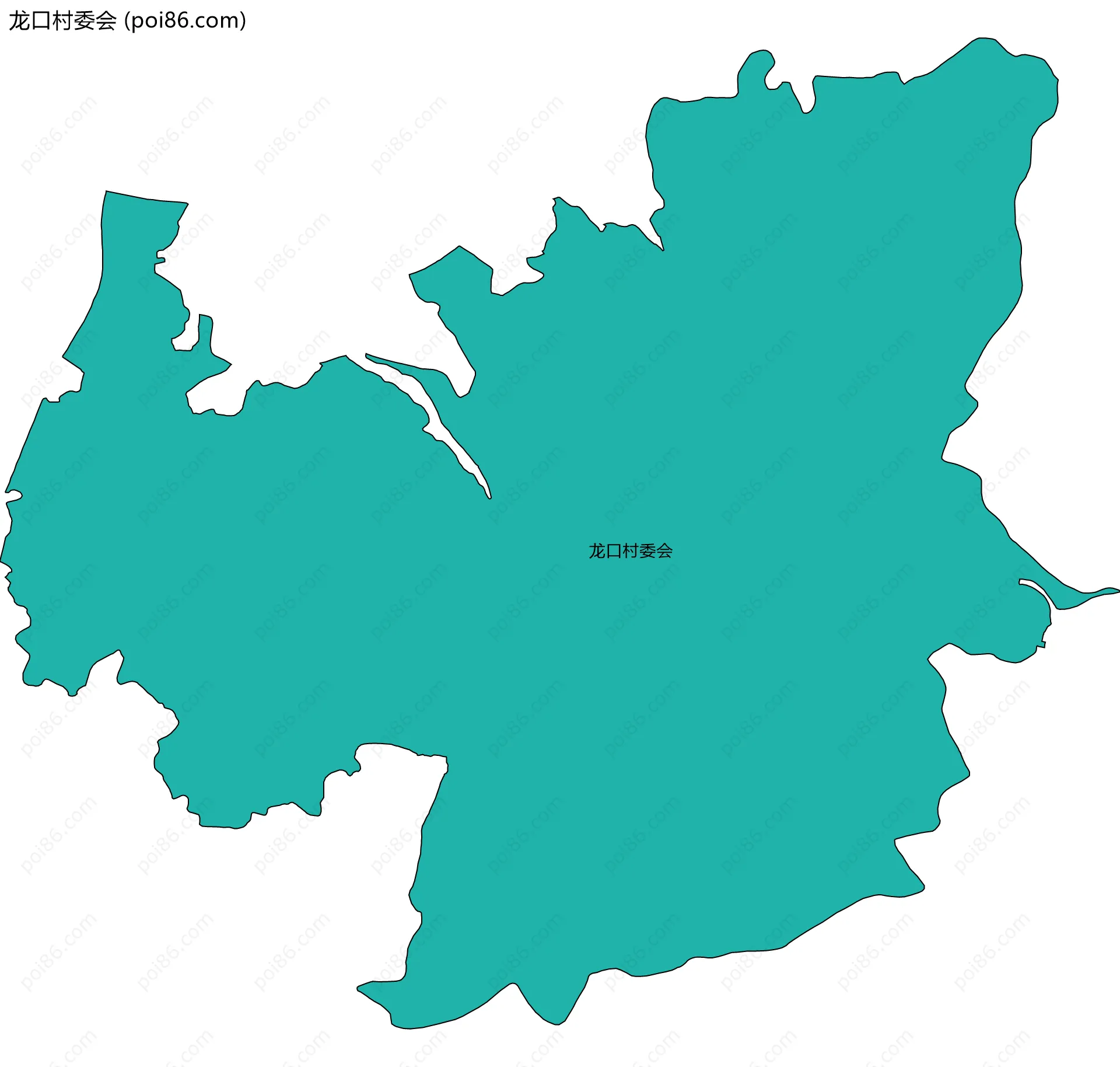 龙口村委会边界地图