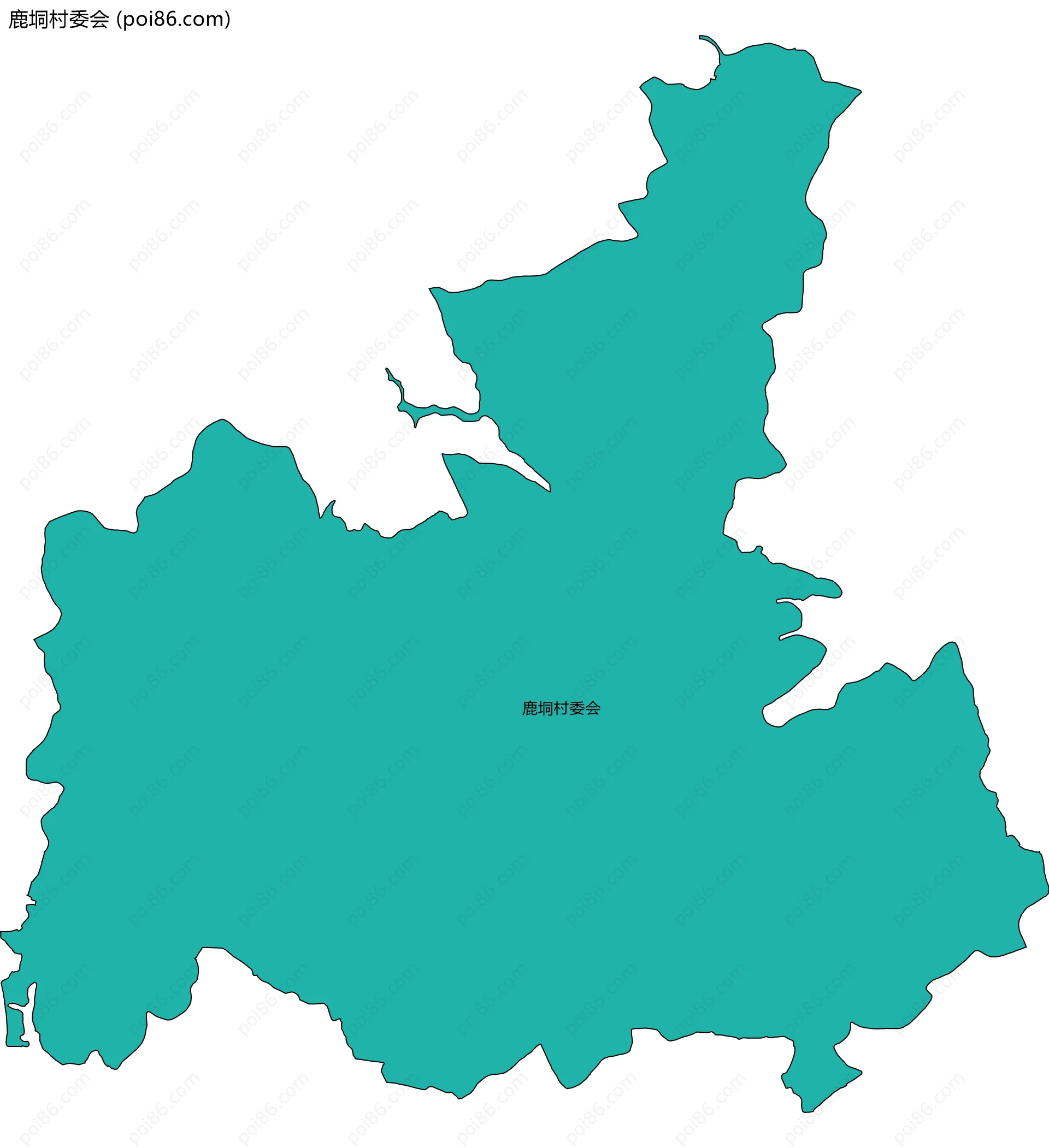 鹿垌村委会边界地图