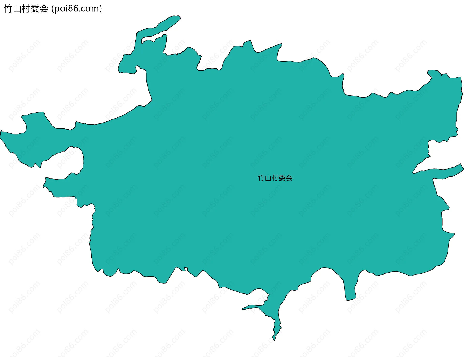 竹山村委会边界地图