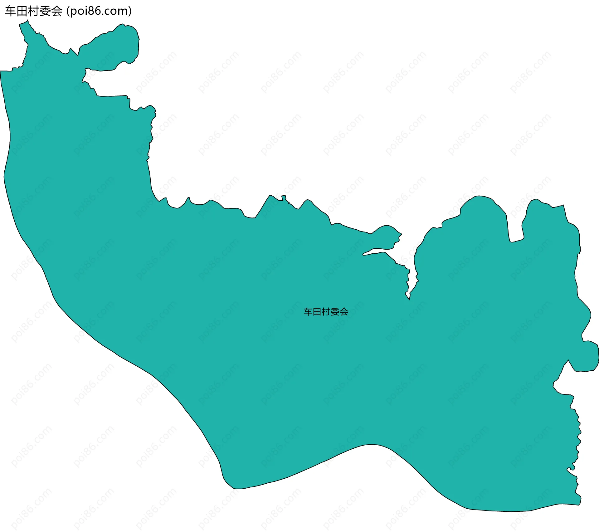 车田村委会边界地图