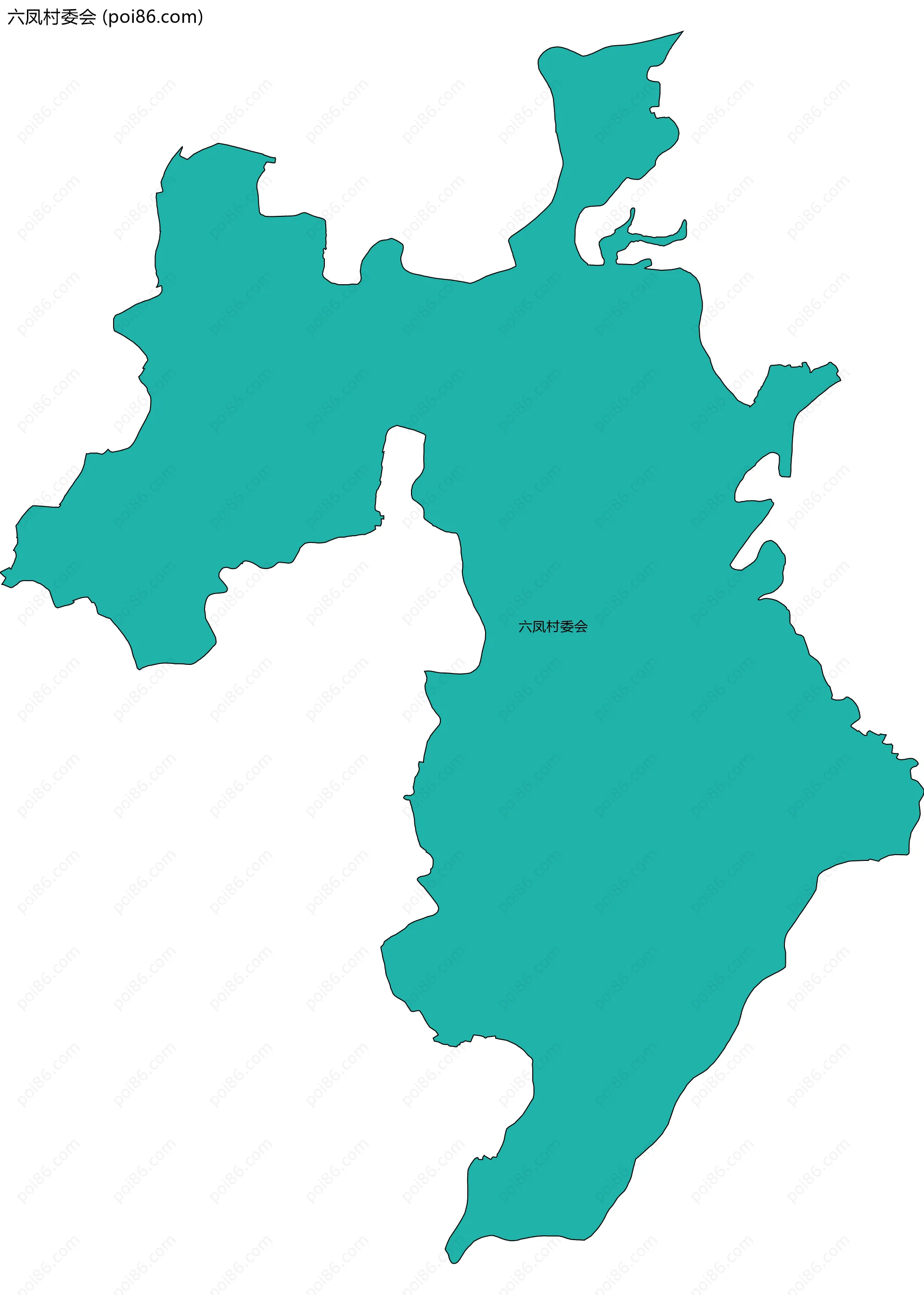 六凤村委会边界地图