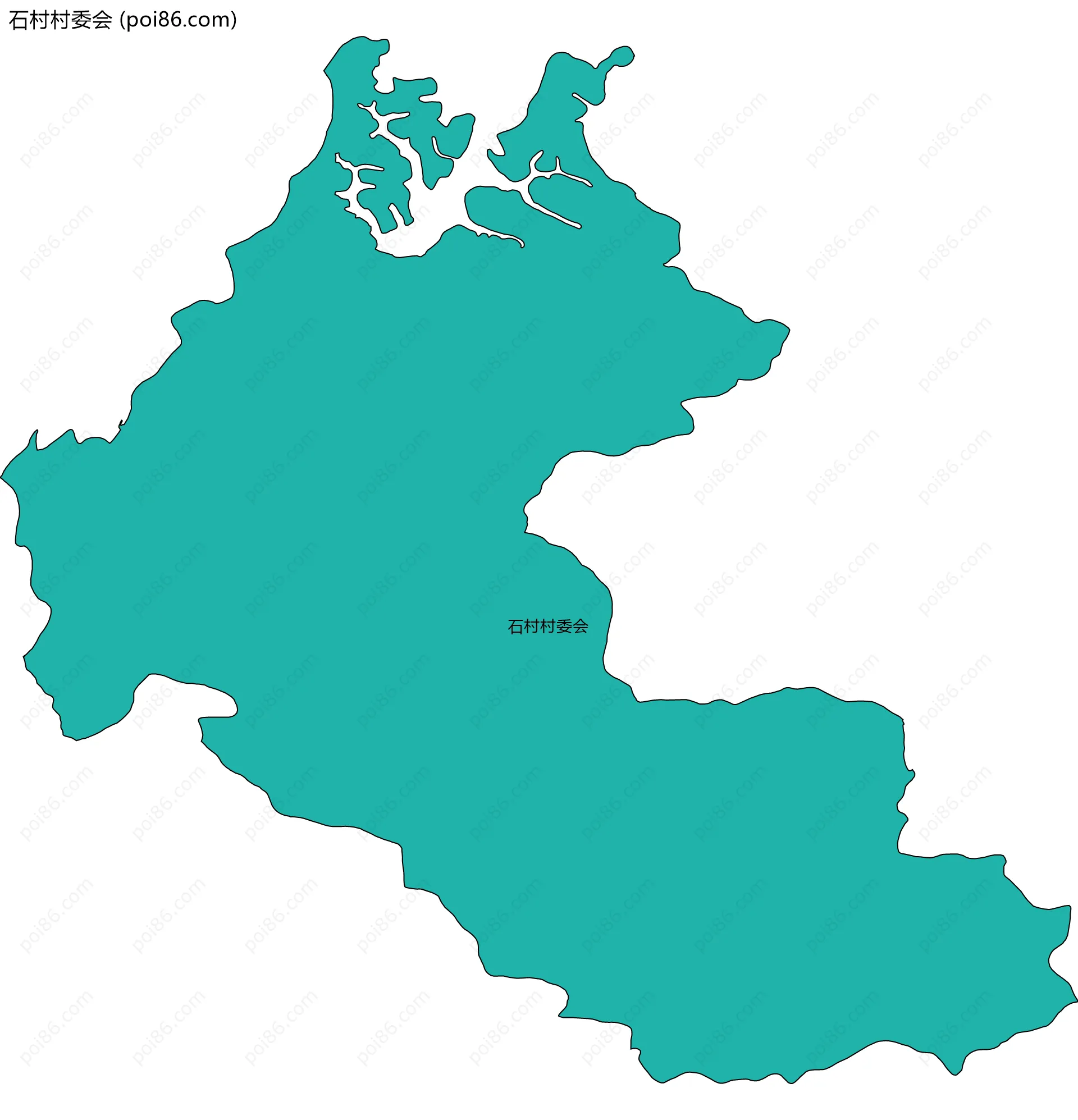 石村村委会边界地图