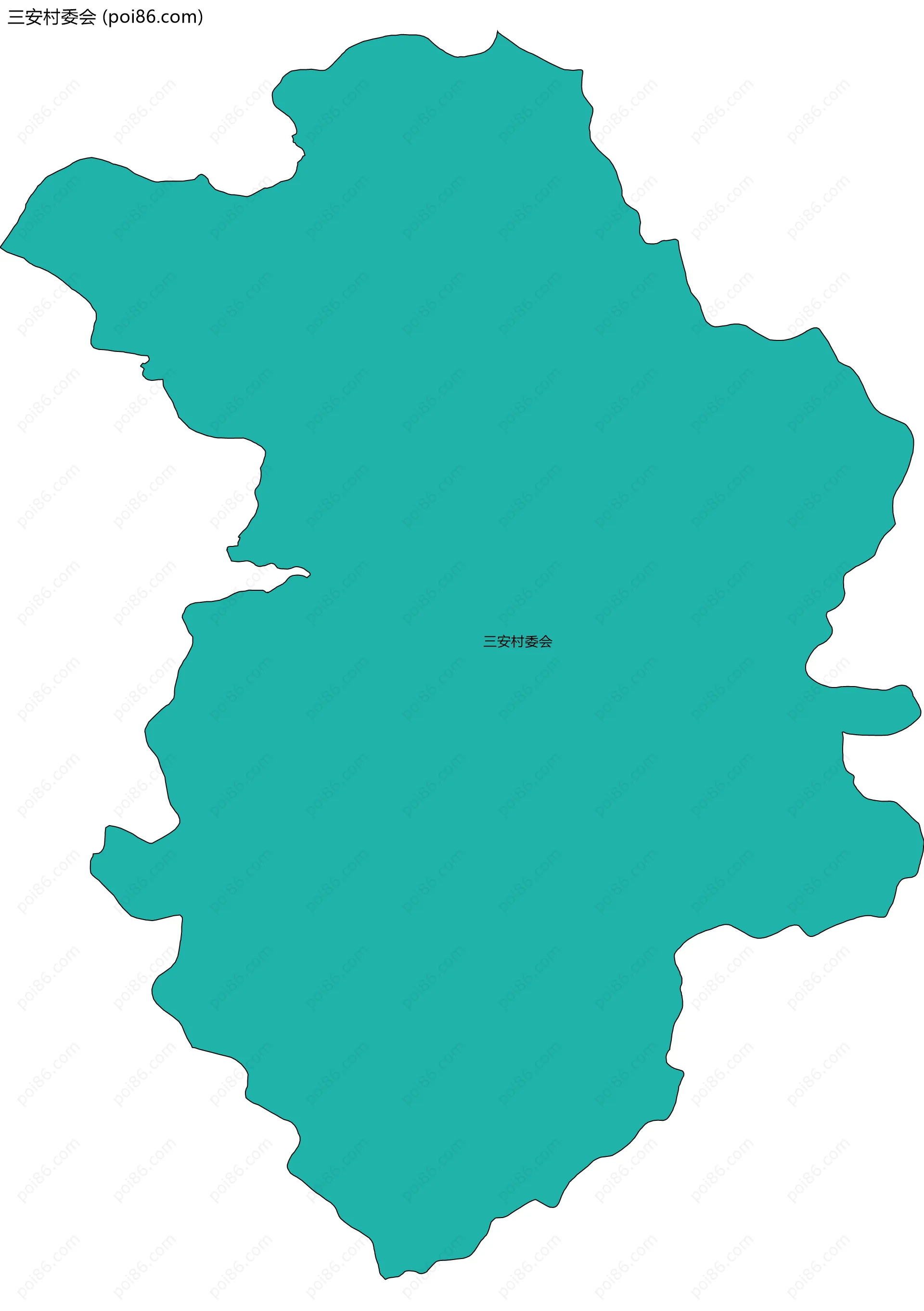 三安村委会边界地图