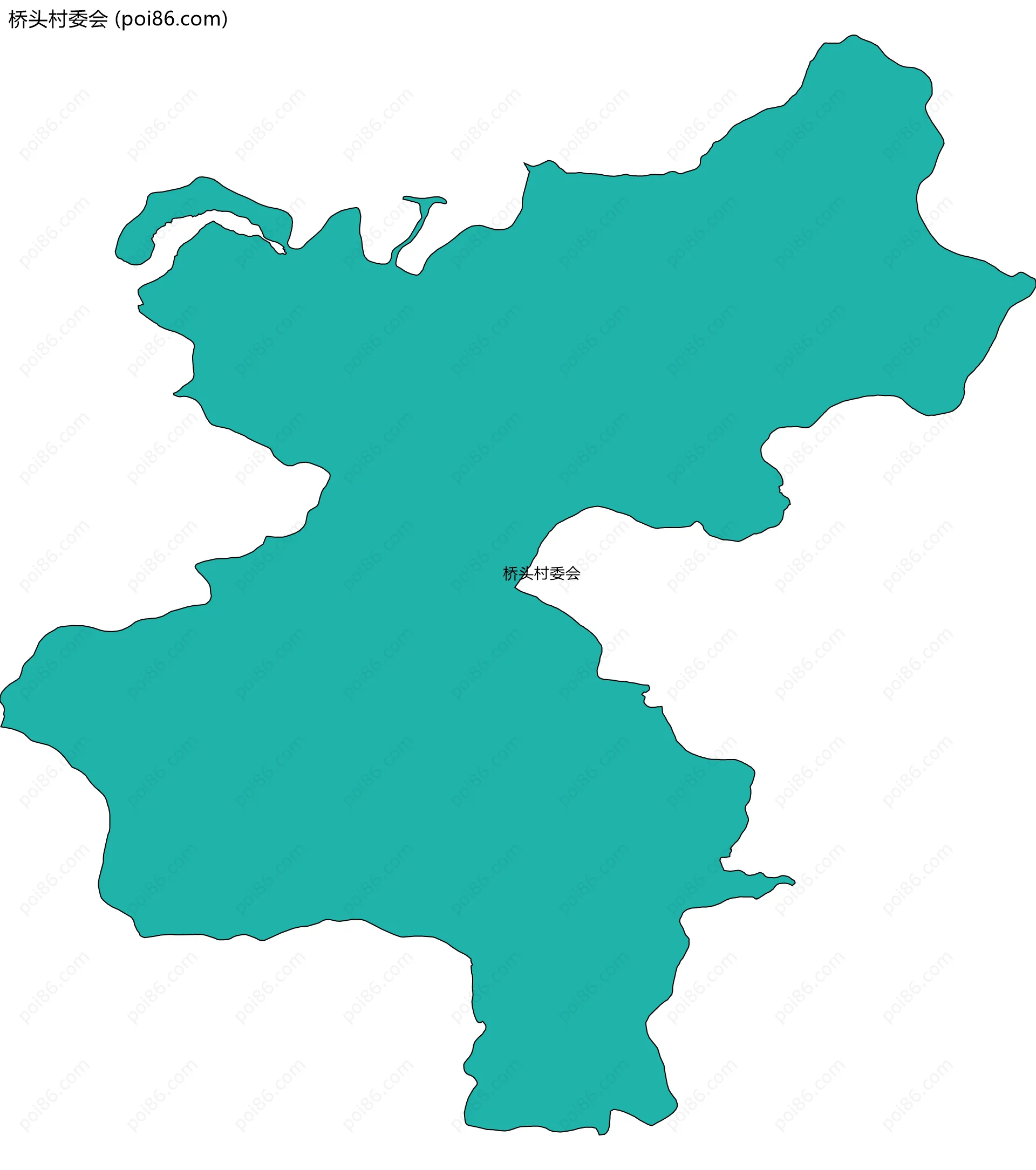 桥头村委会边界地图