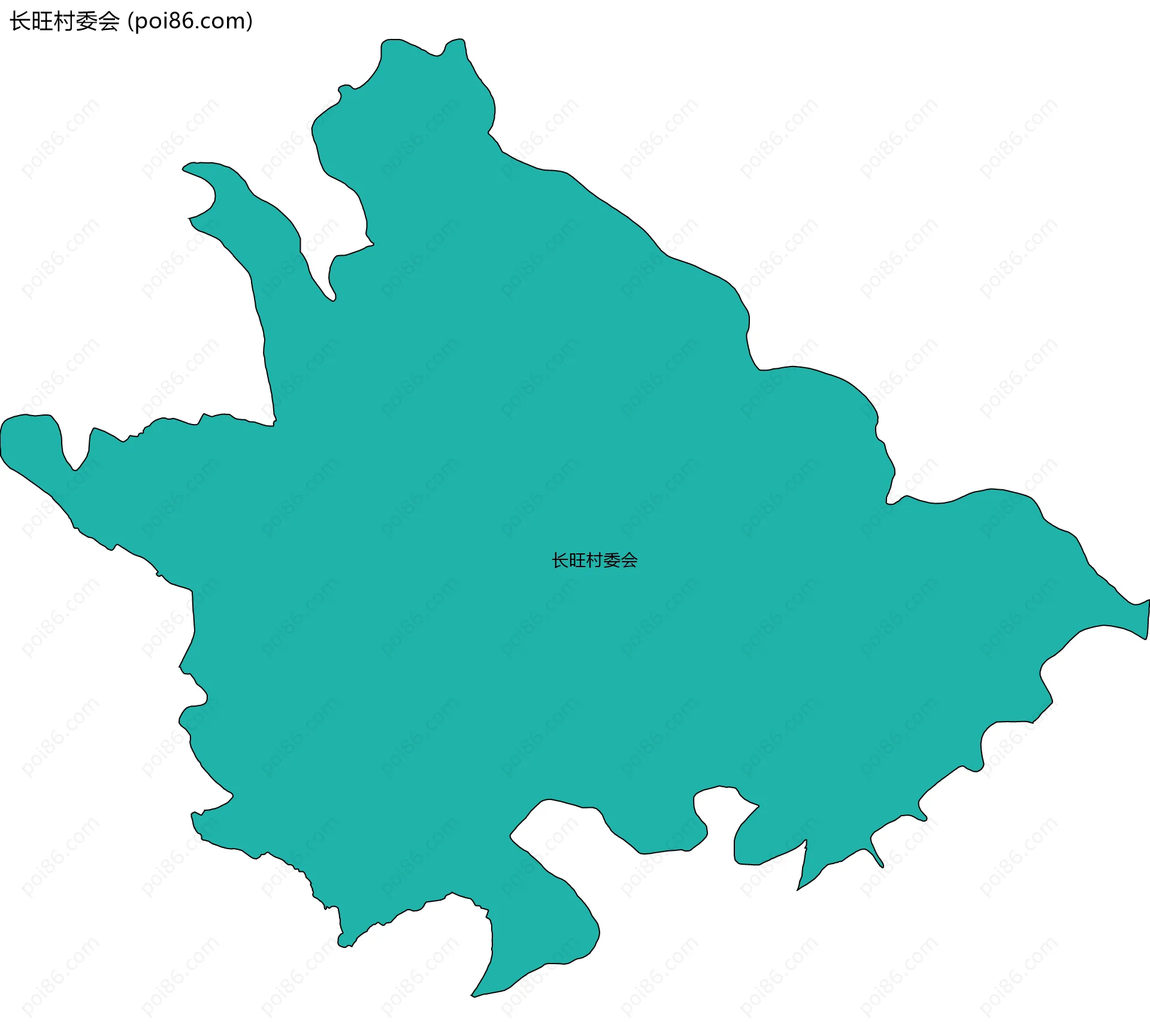 长旺村委会边界地图