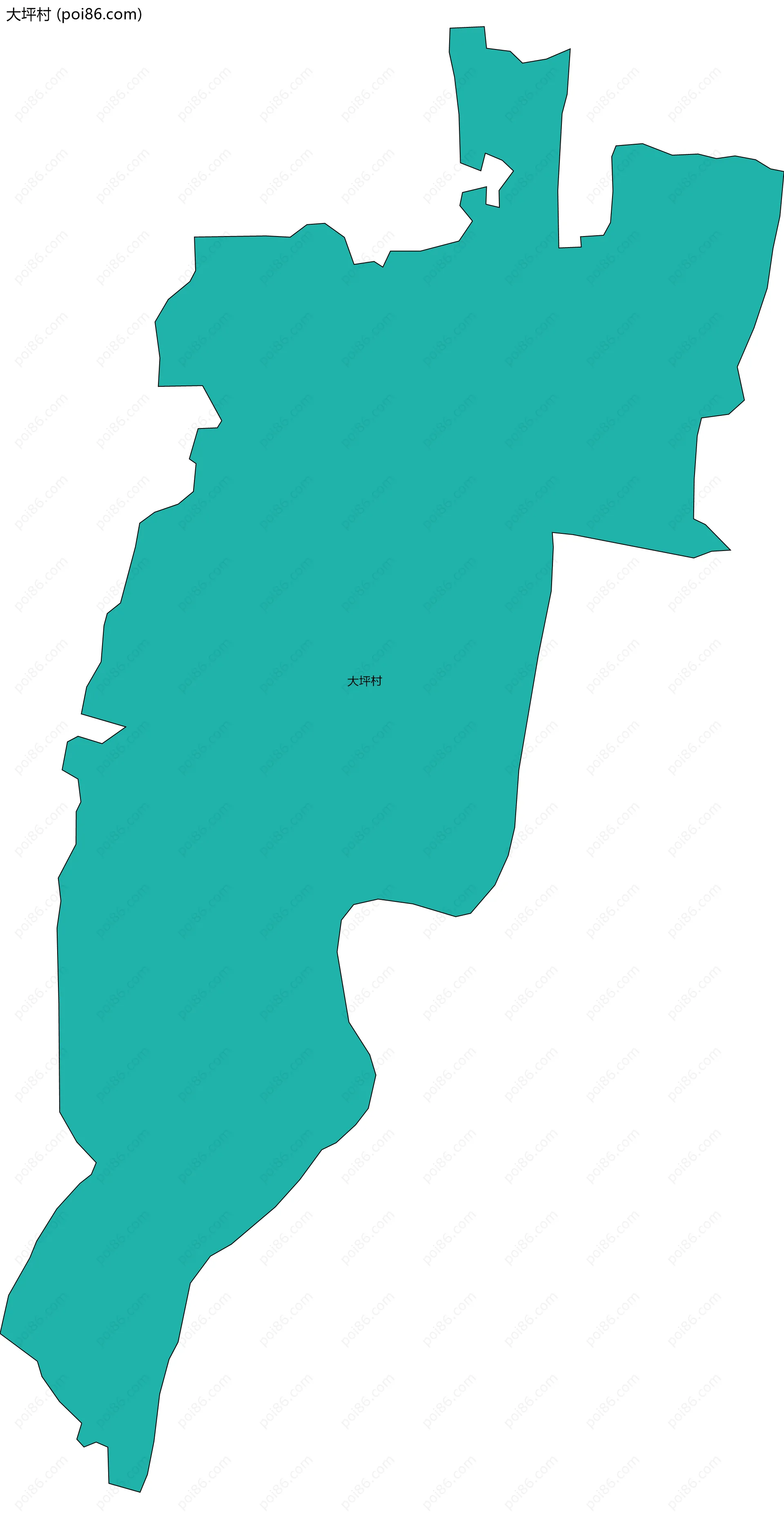 大坪村边界地图