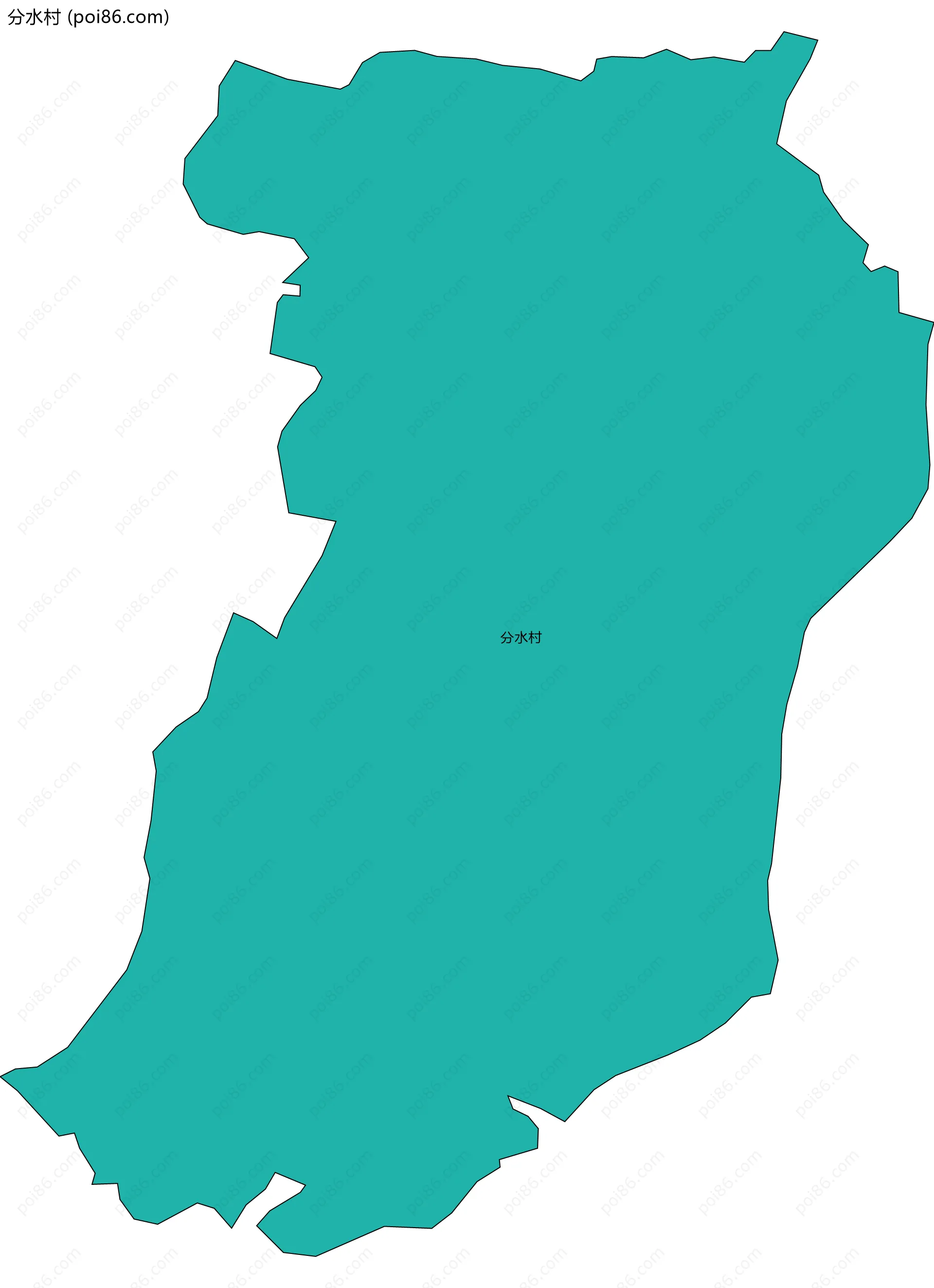 分水村边界地图