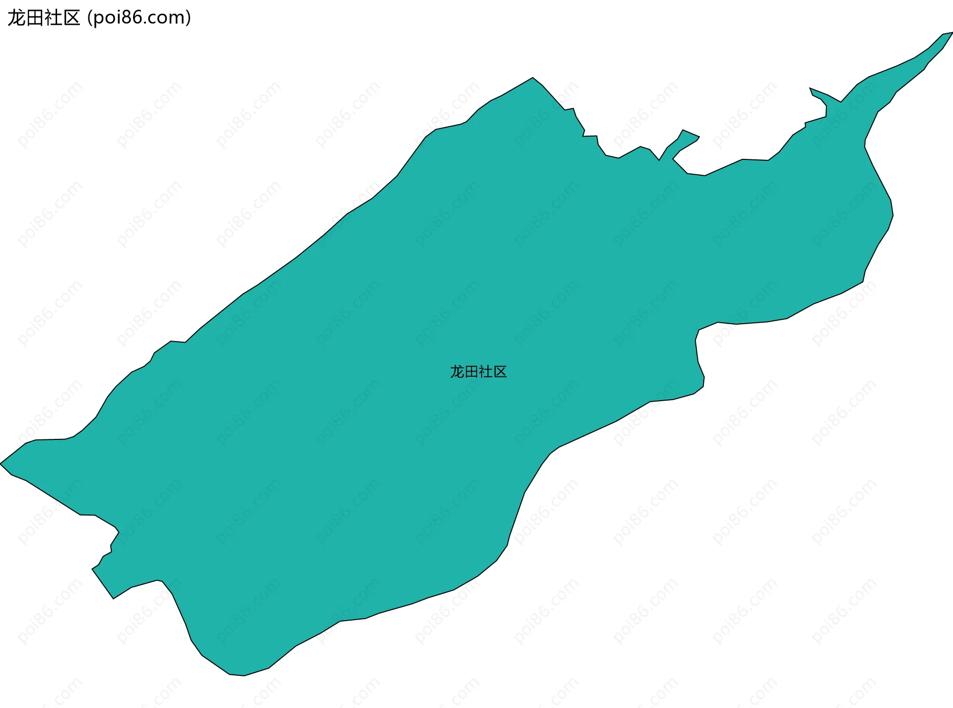 龙田社区边界地图