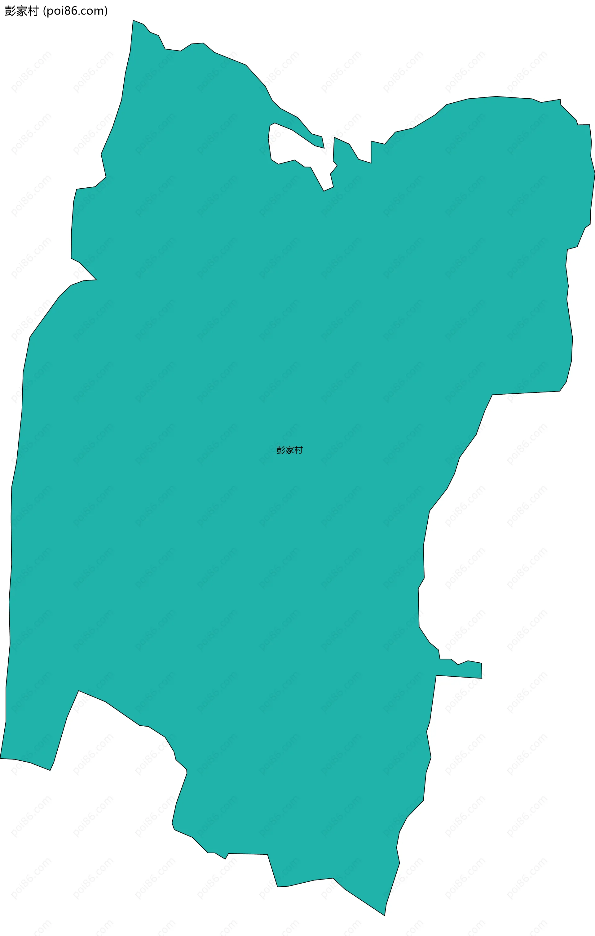 彭家村边界地图