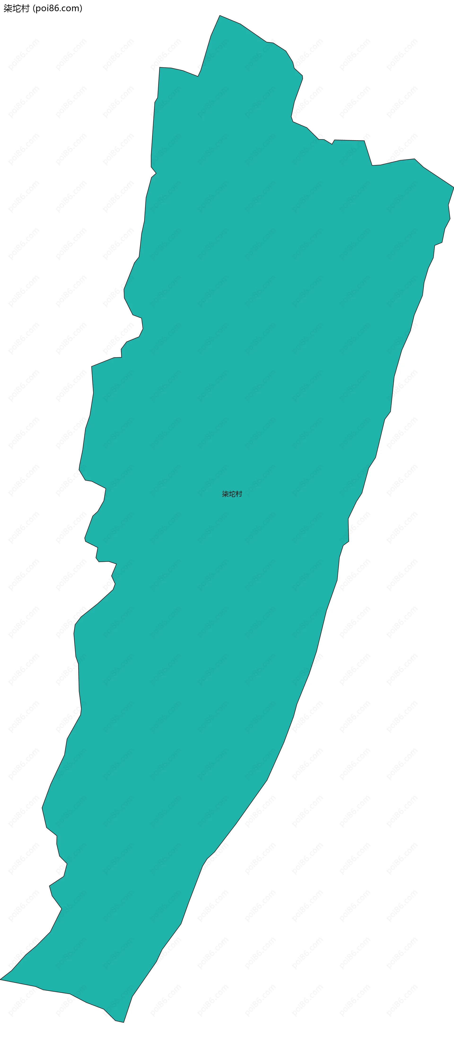 柒坨村边界地图