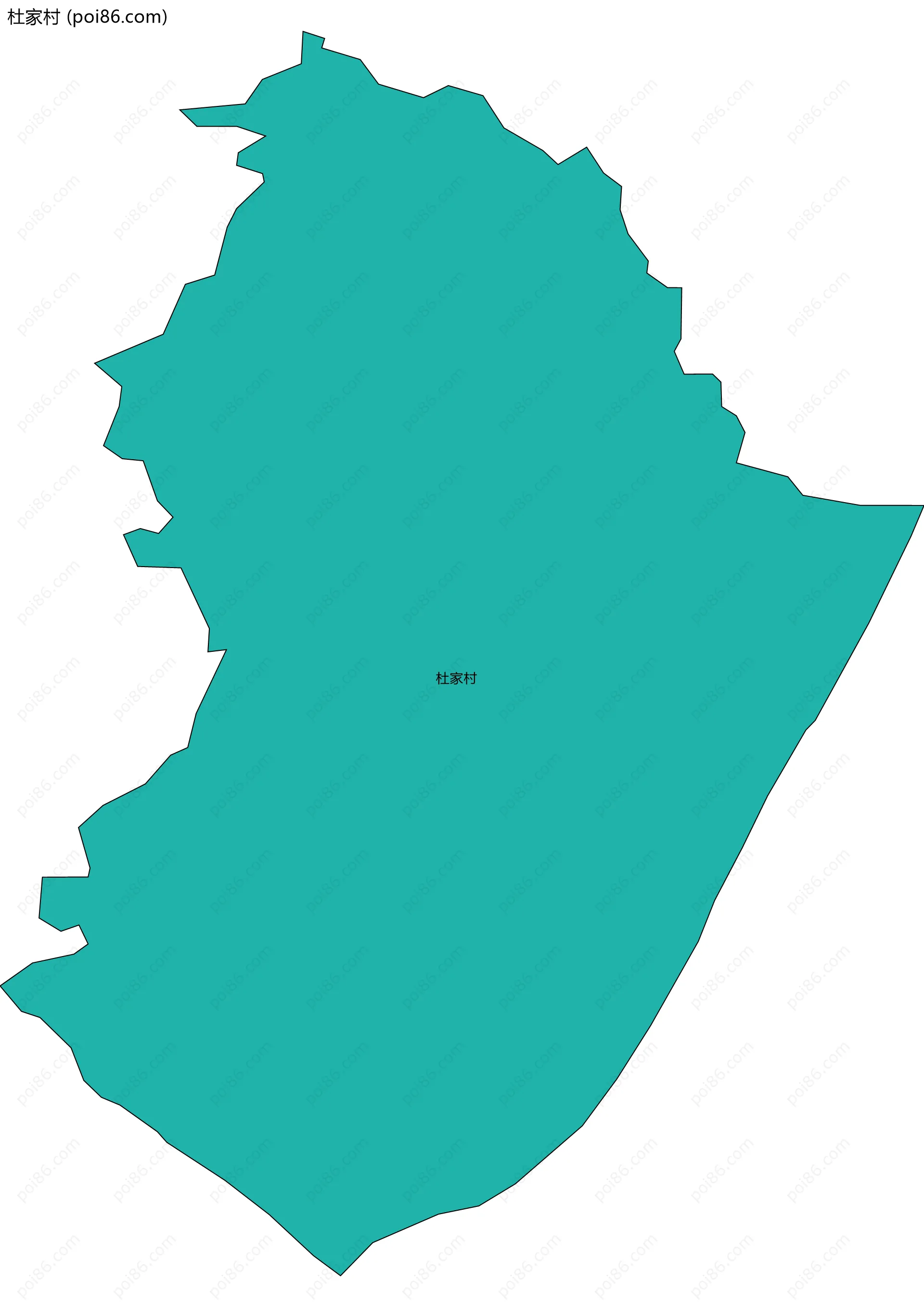 杜家村边界地图