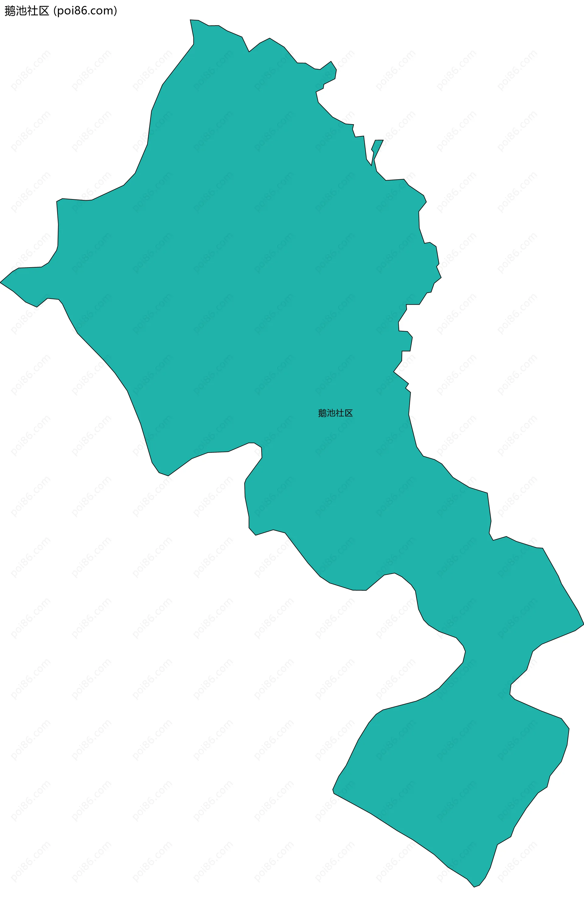 鹅池社区边界地图