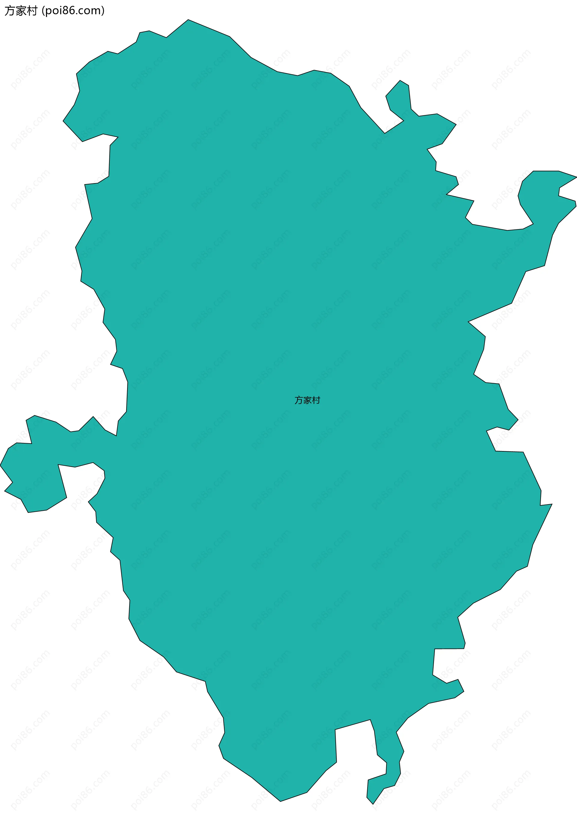 方家村边界地图