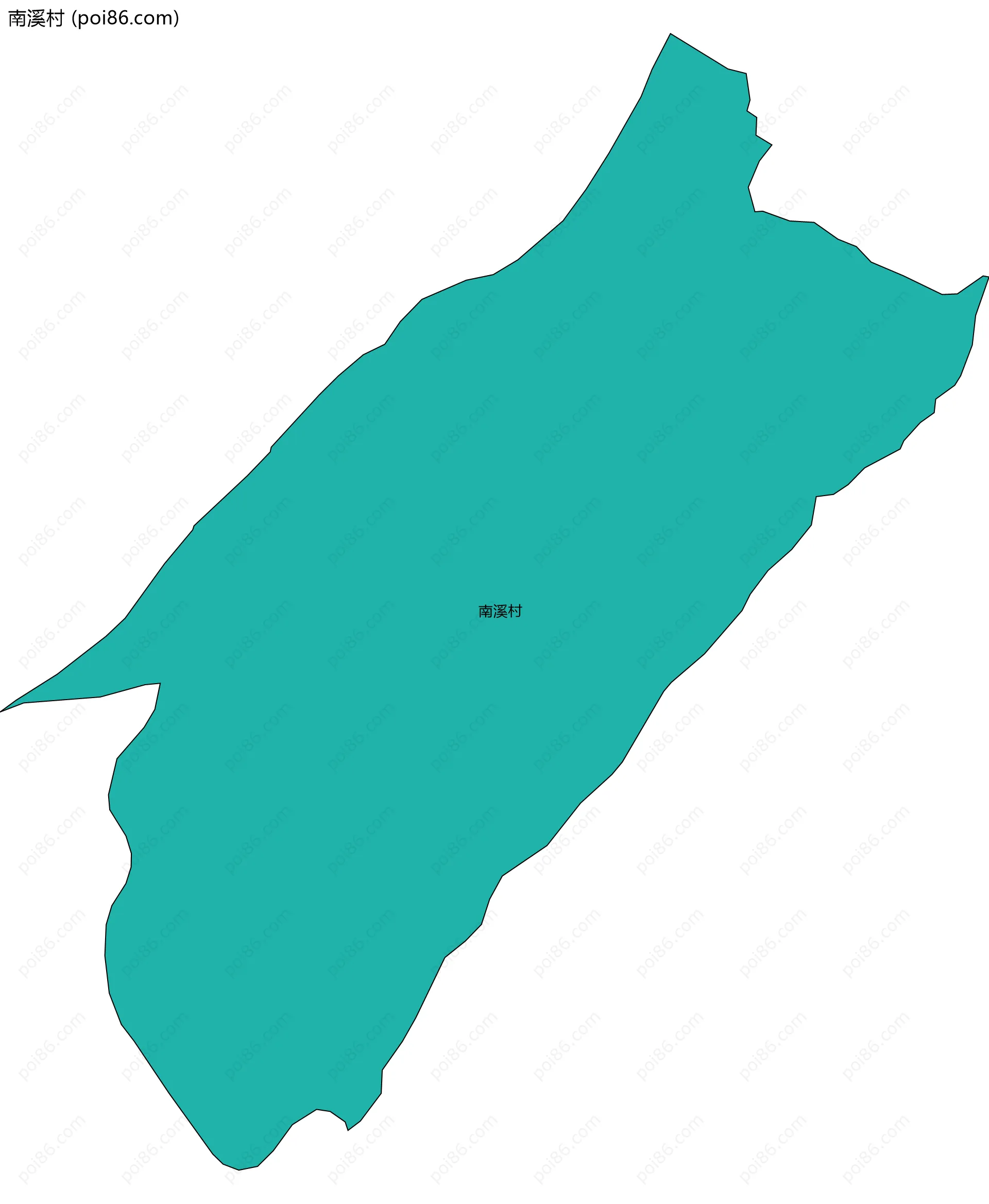 南溪村边界地图