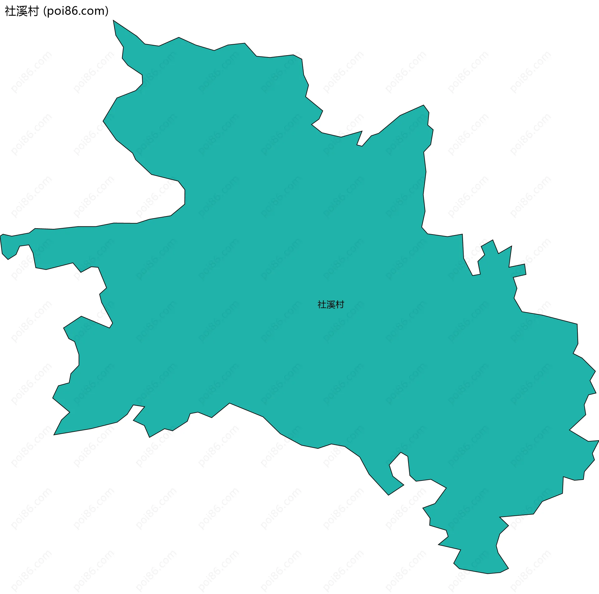 社溪村边界地图
