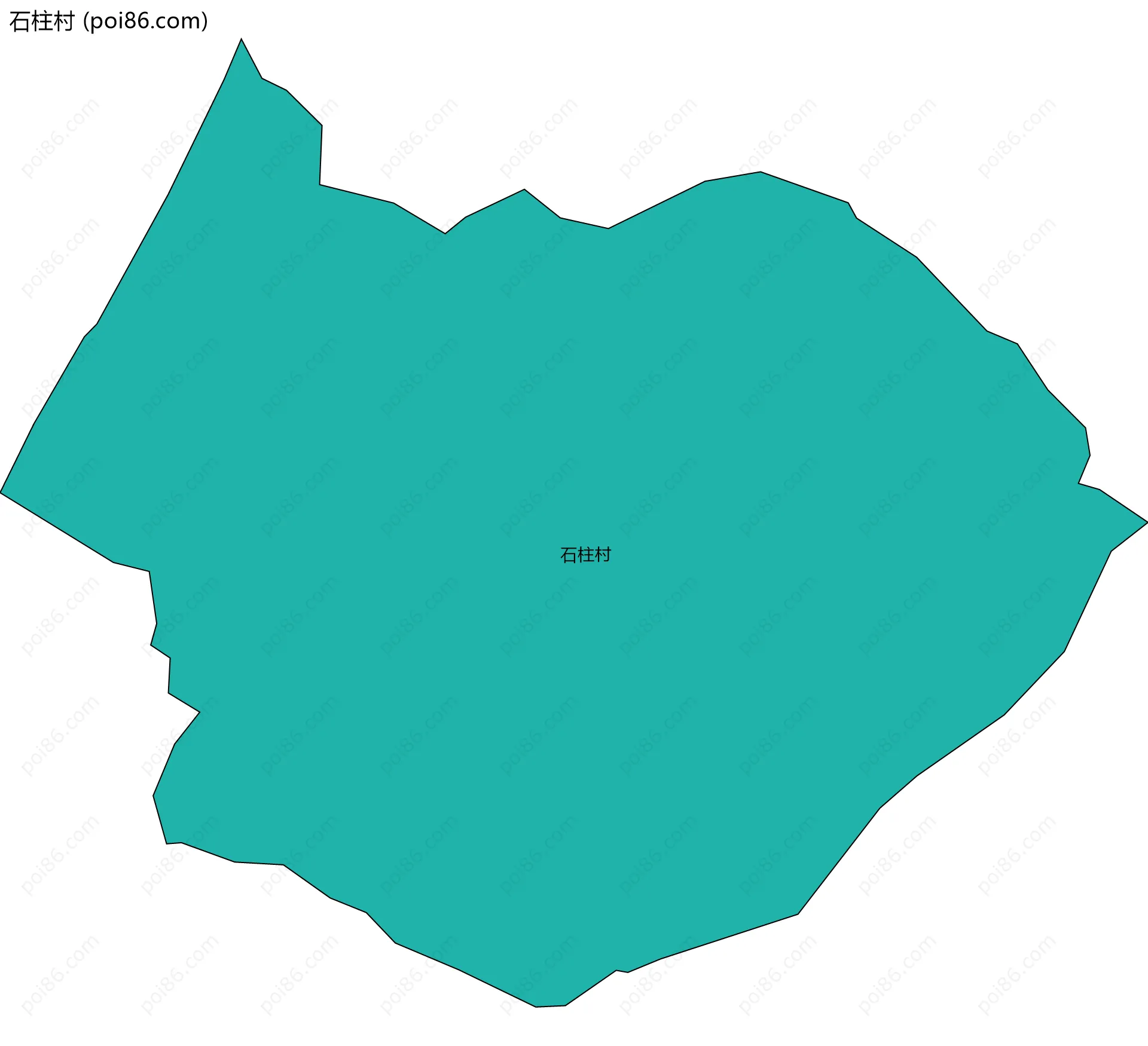 石柱村边界地图
