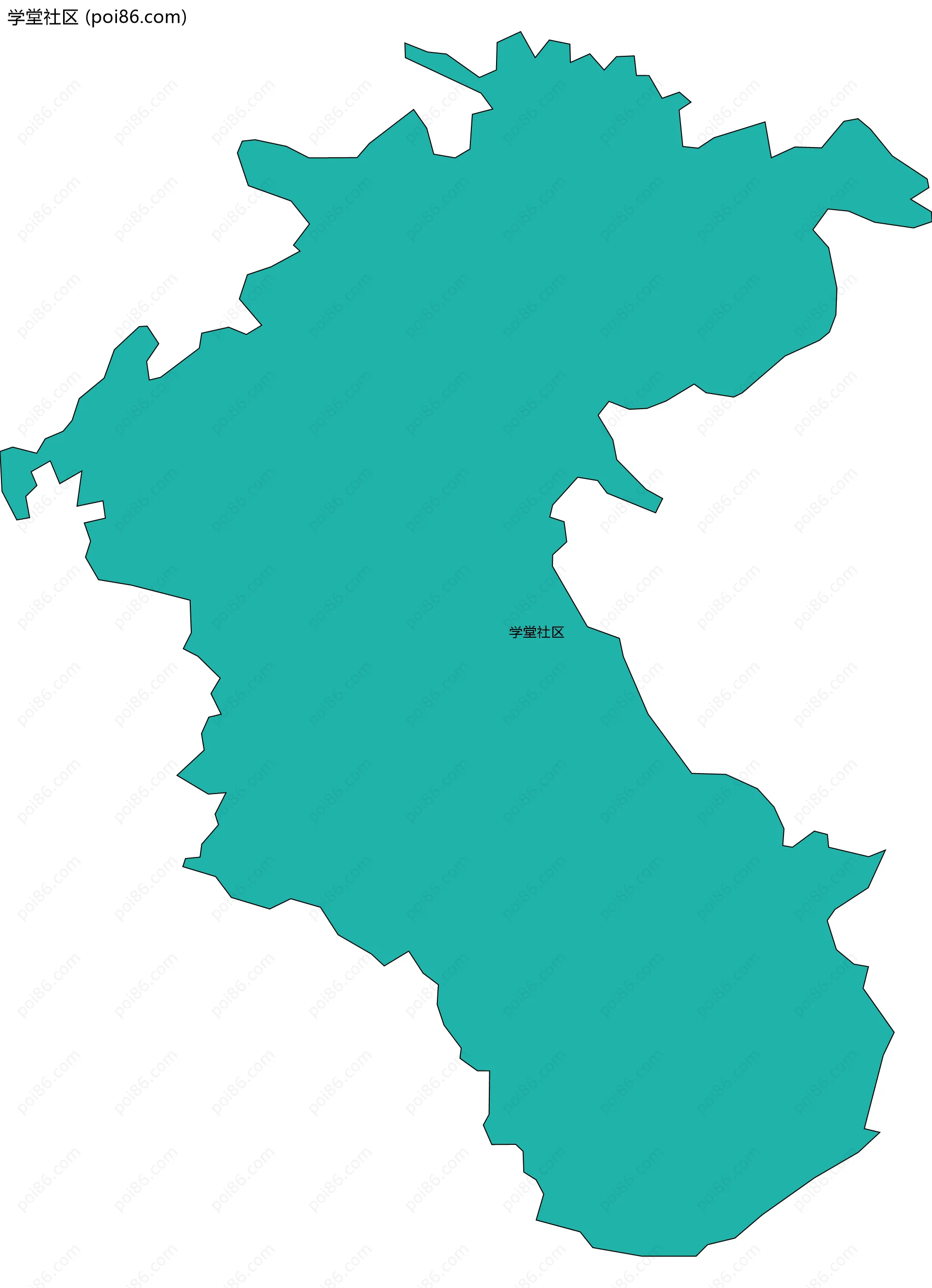 学堂社区边界地图