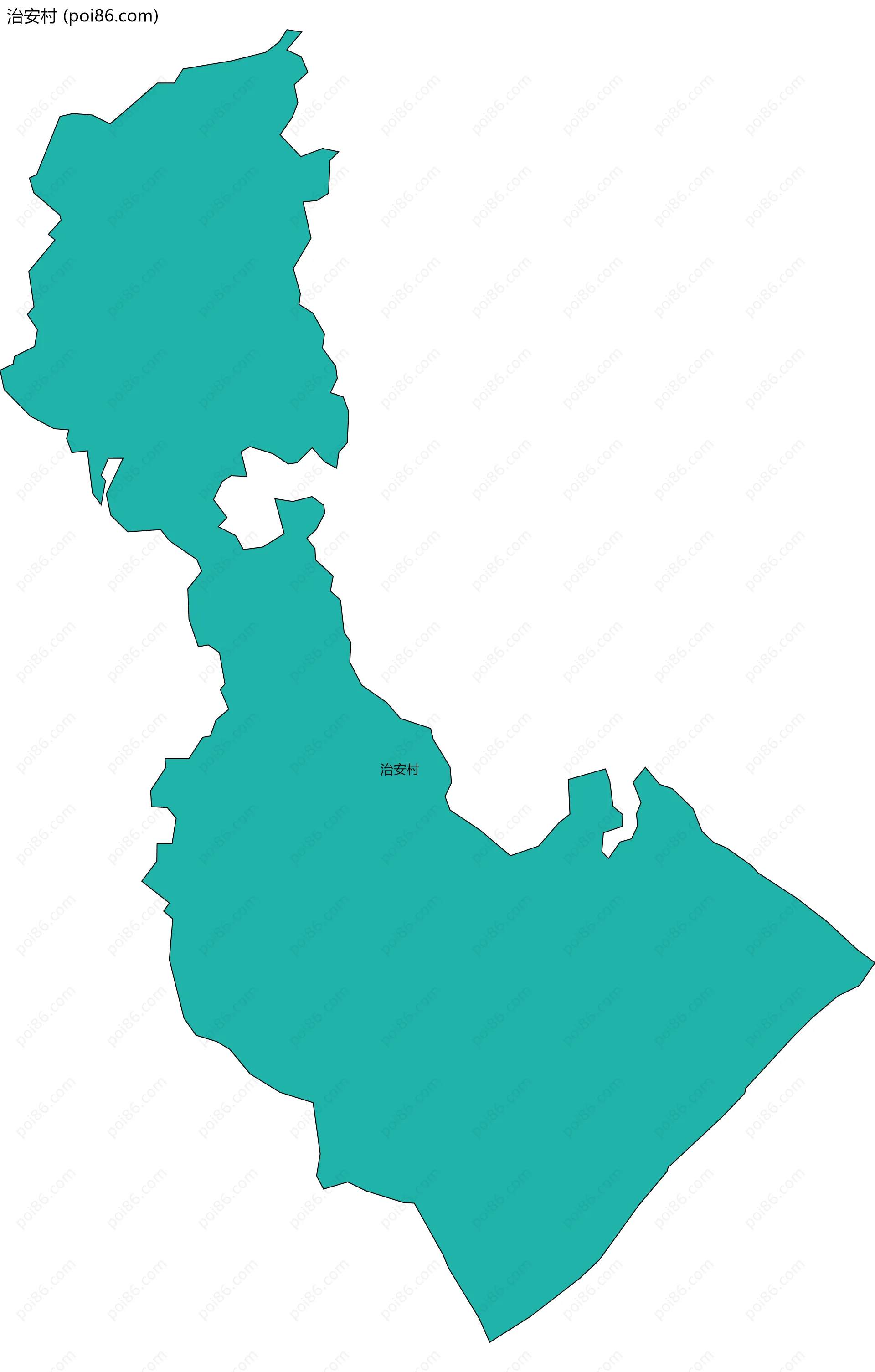 治安村边界地图
