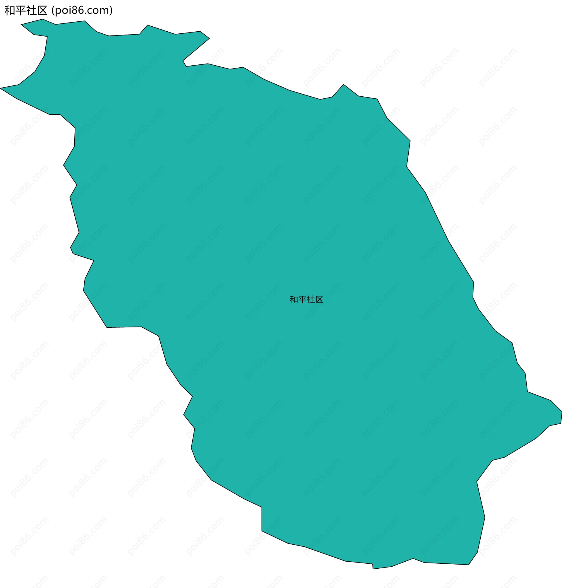 和平社区边界地图