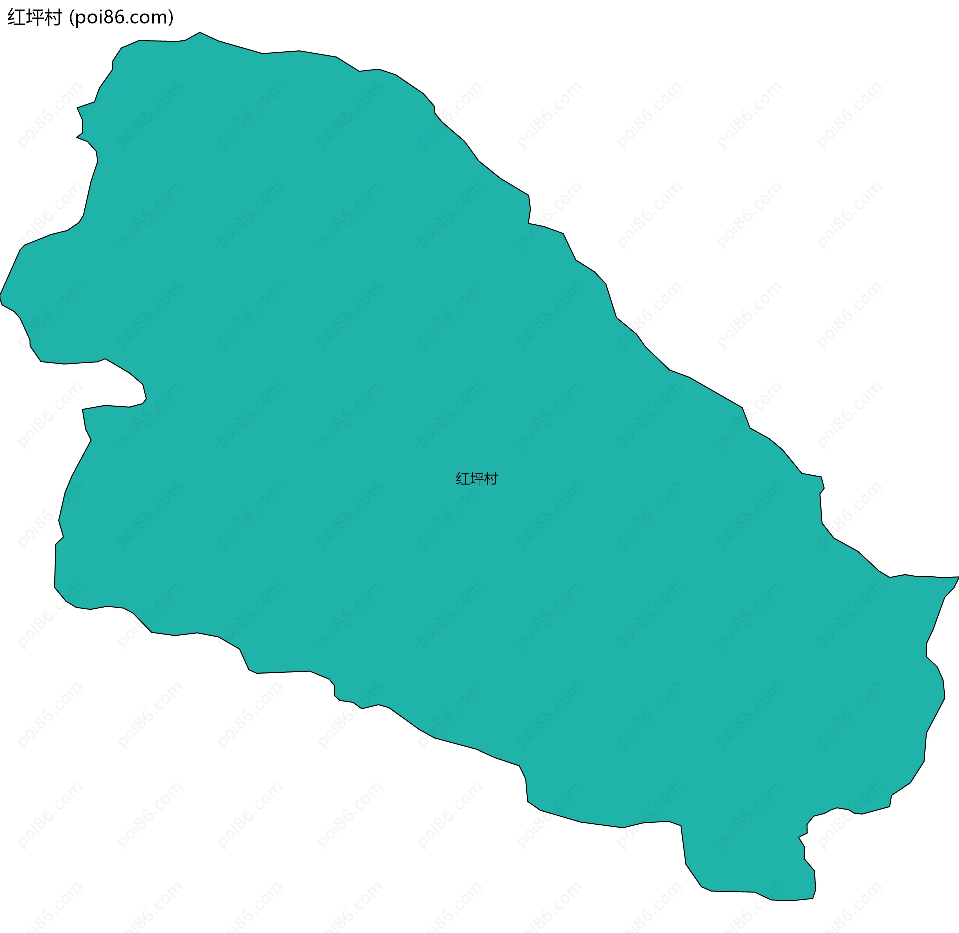 红坪村边界地图