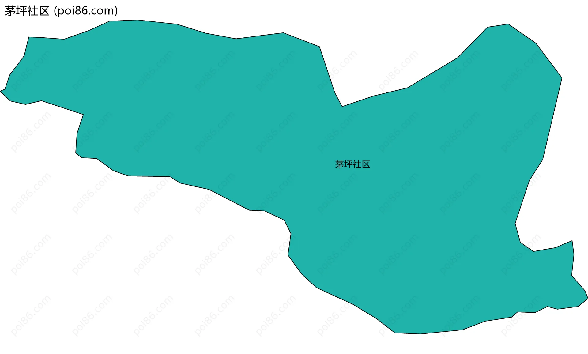 茅坪社区边界地图