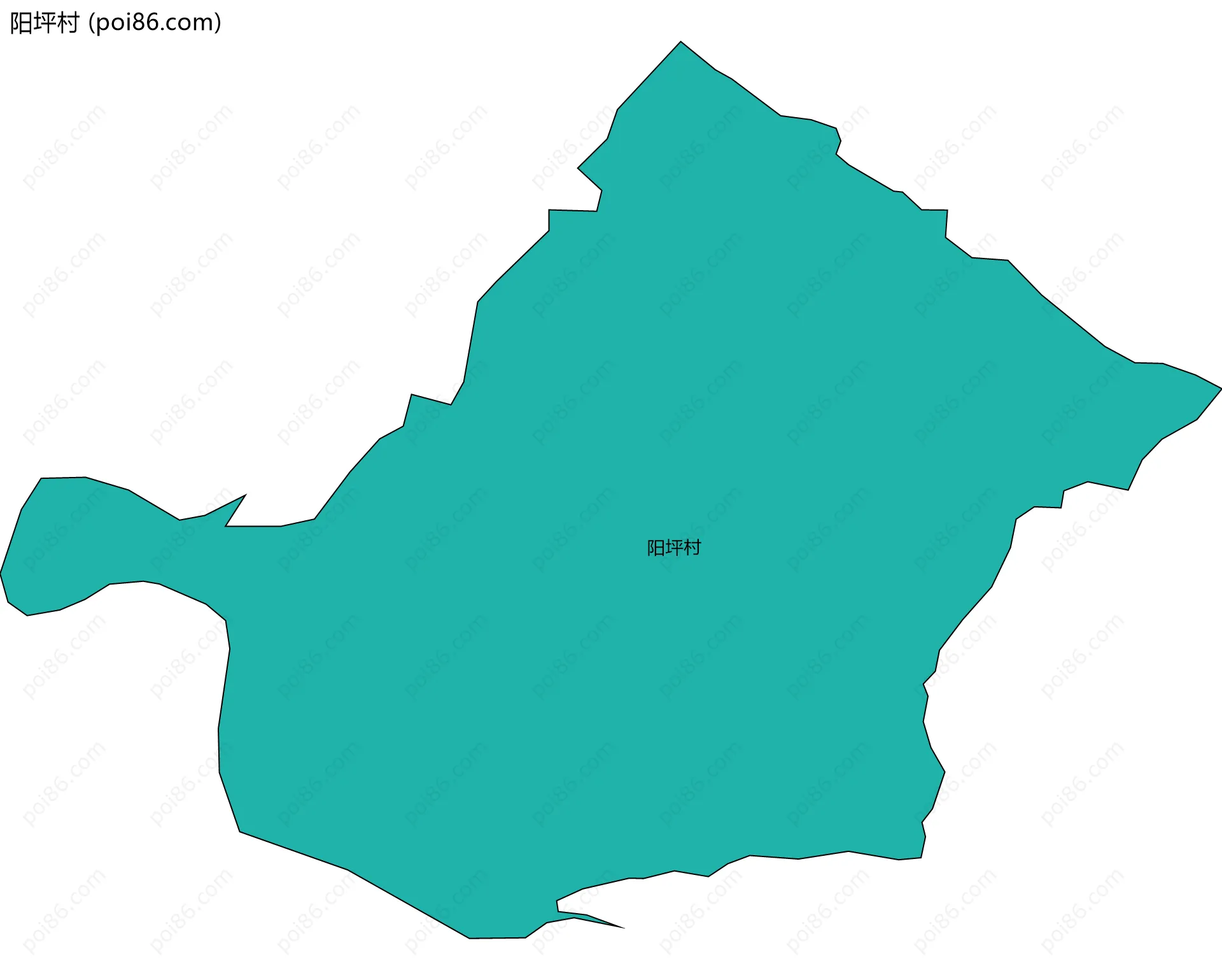 阳坪村边界地图