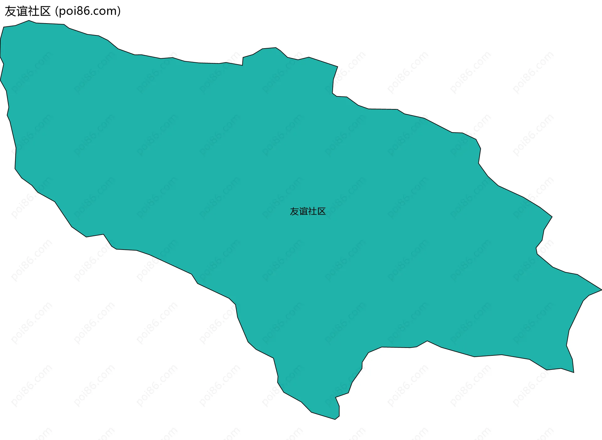 友谊社区边界地图