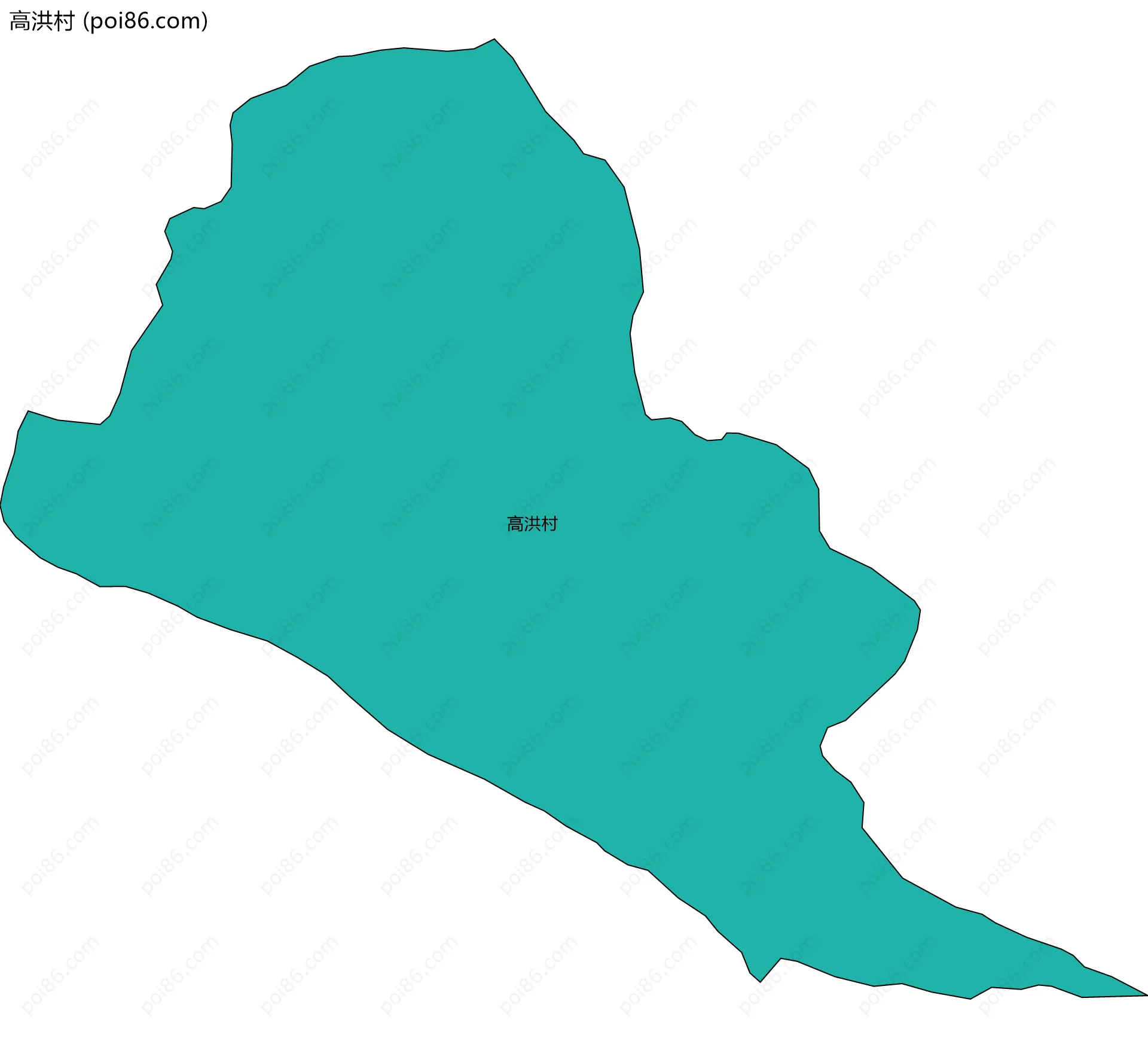 高洪村边界地图