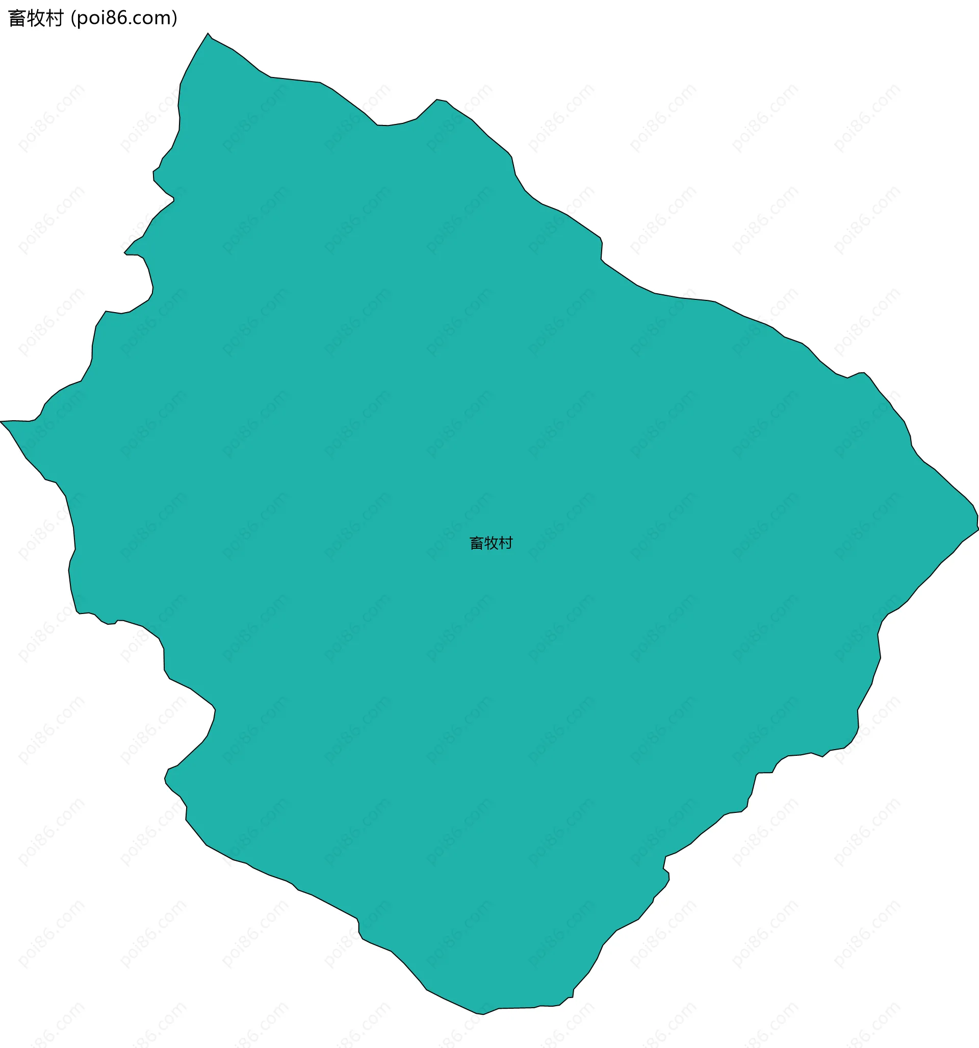 畜牧村边界地图