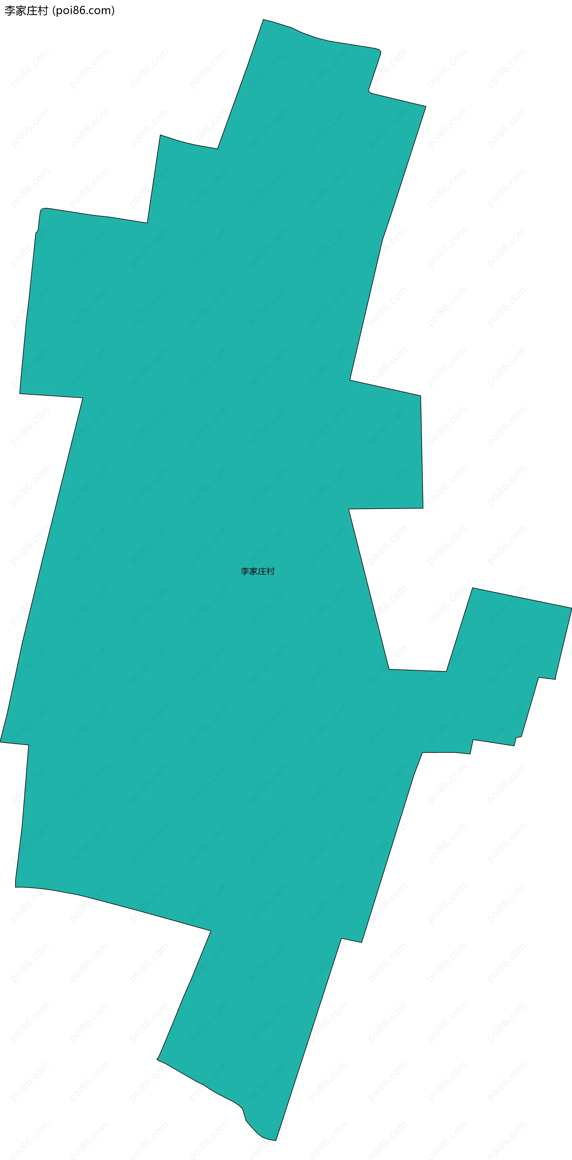 李家庄村边界地图