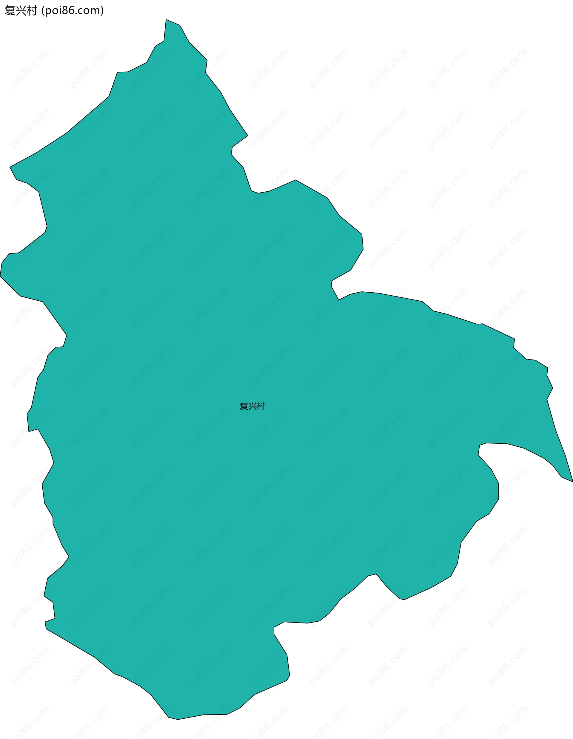 复兴村边界地图