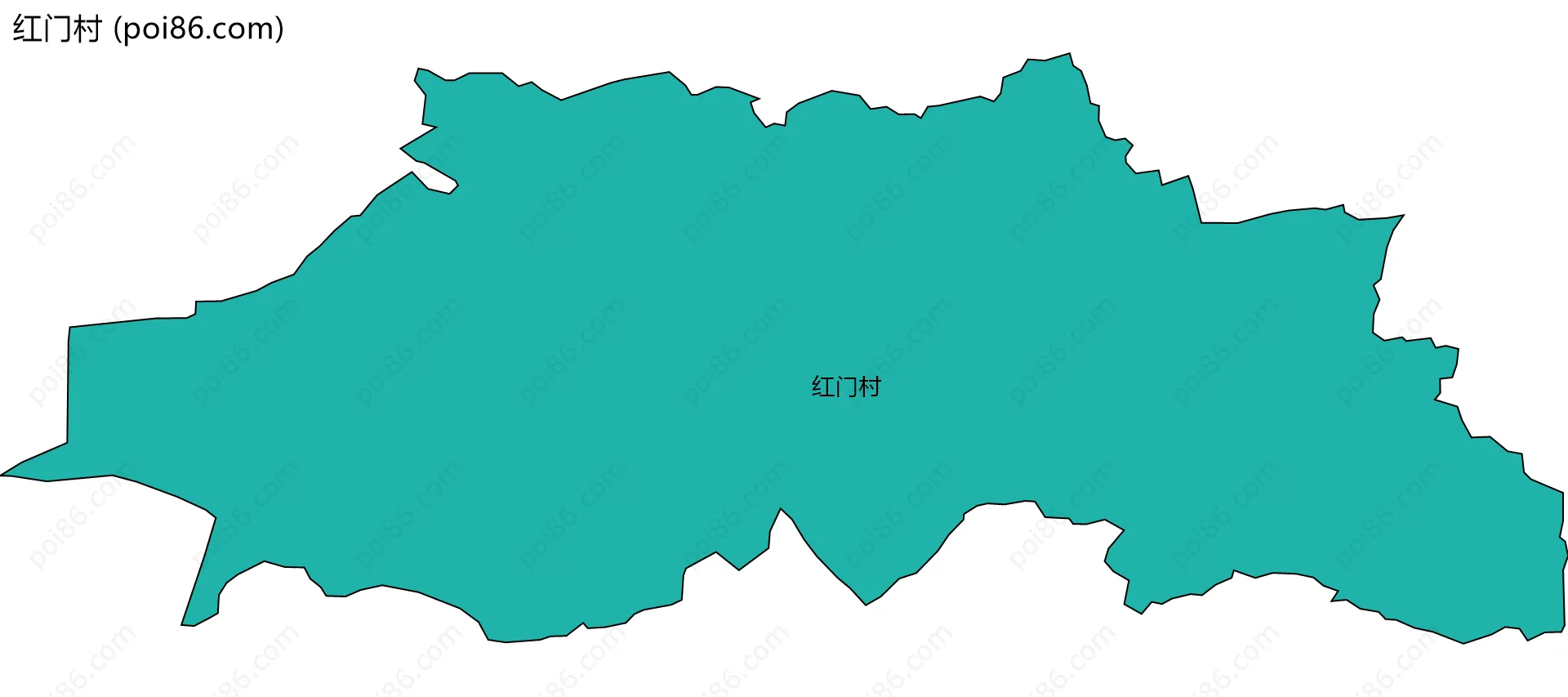 红门村边界地图