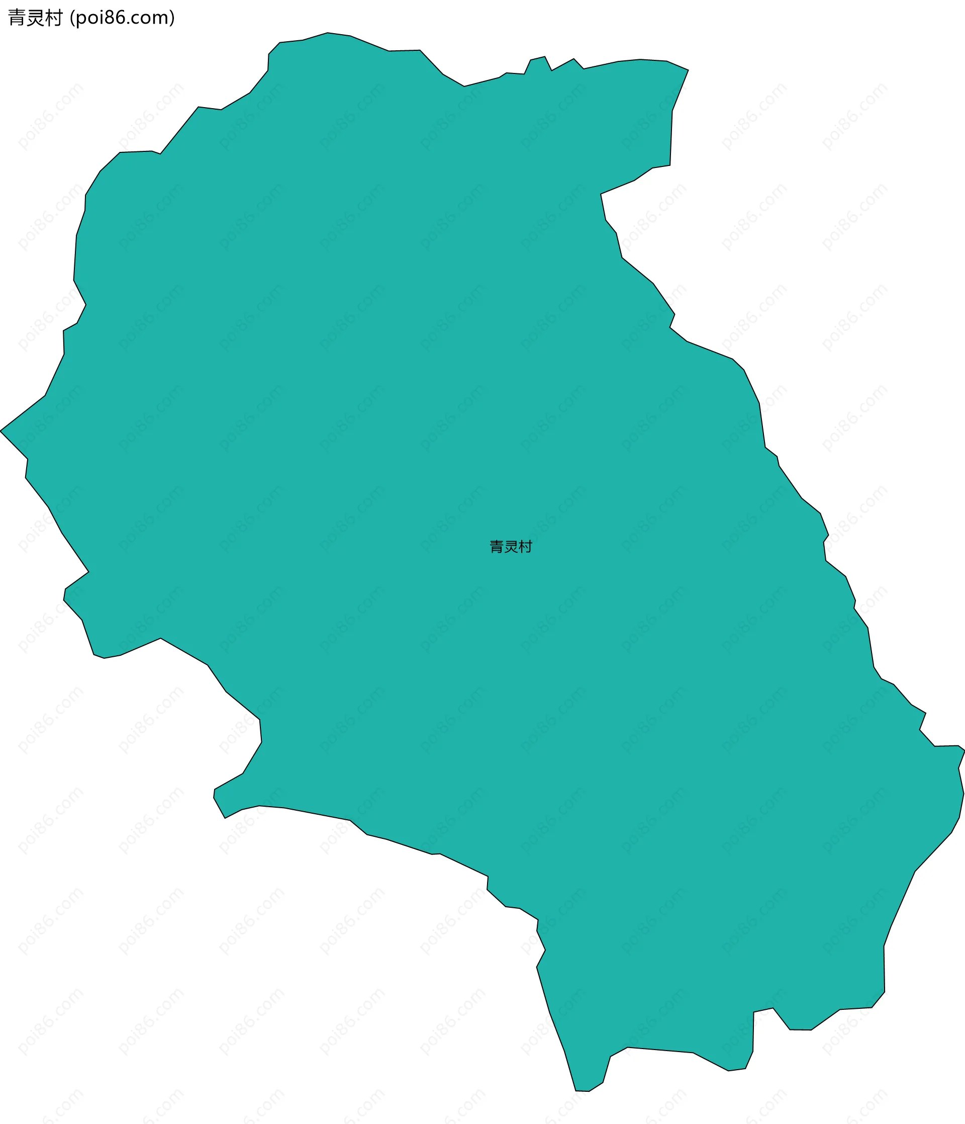 青灵村边界地图